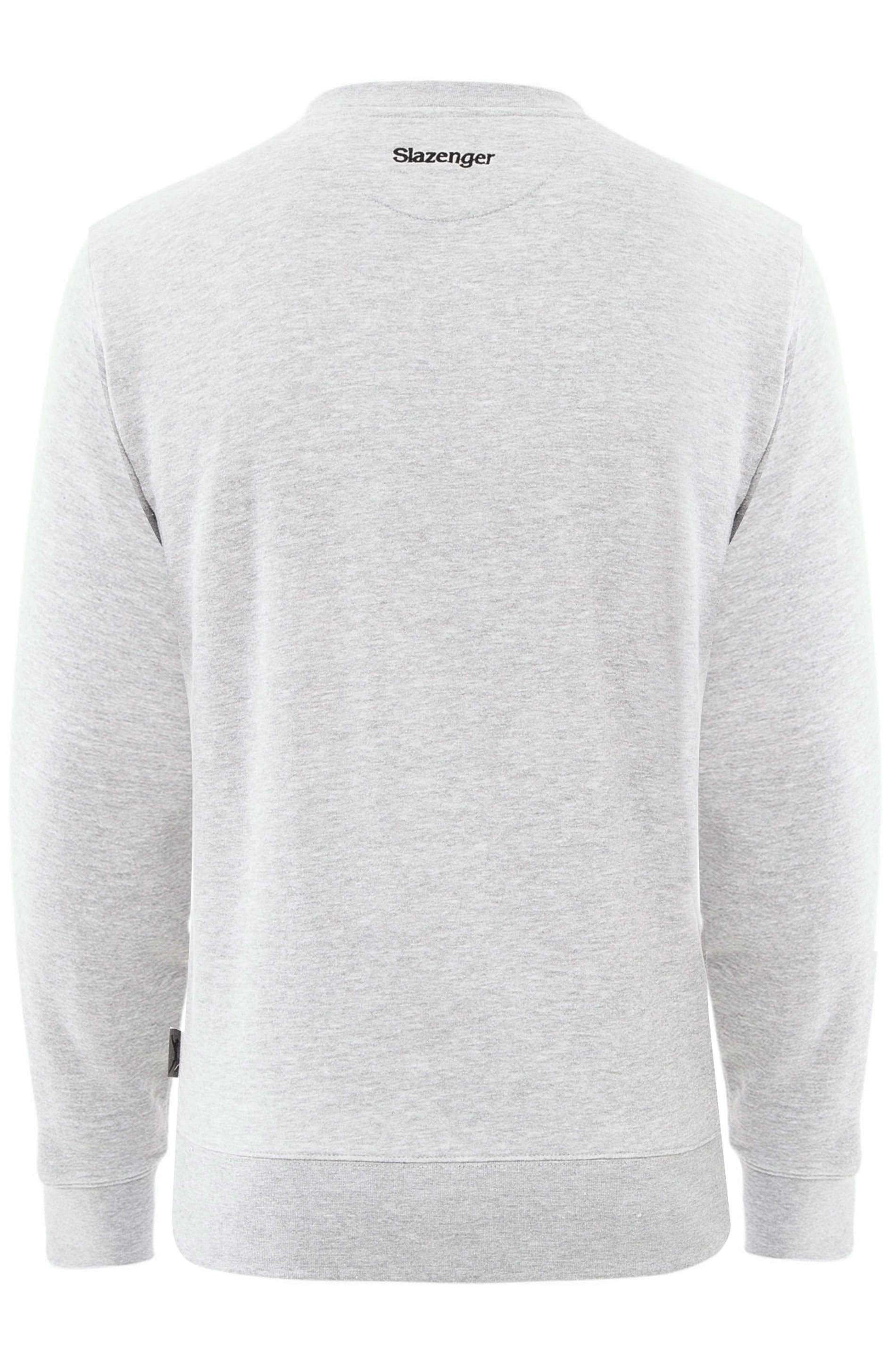 SLAZENGER Grey Marl Logo Sweatshirt | BadRhino