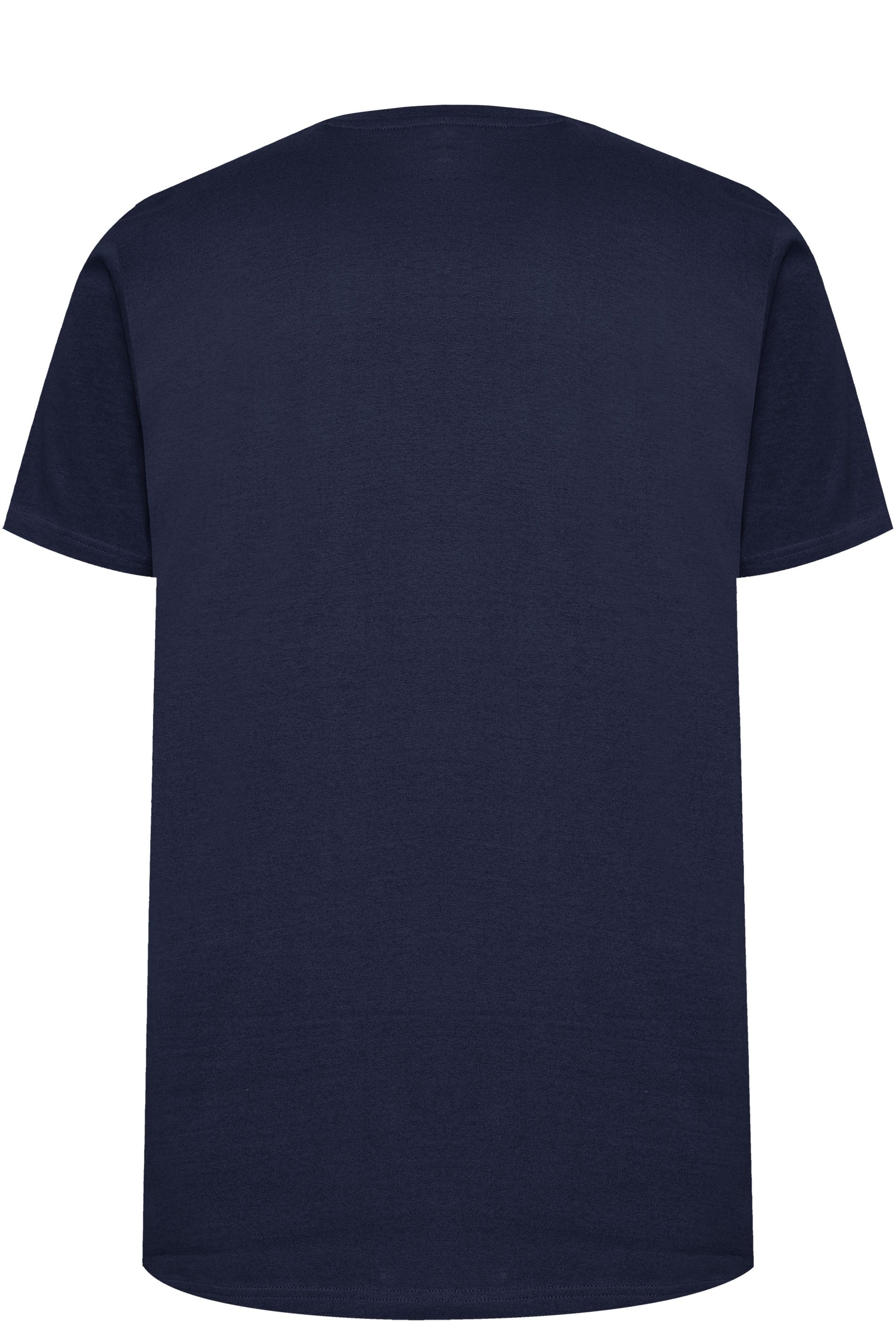 BadRhino Plain Navy Crew Neck T-Shirt | Sizes M to 8XL | BadRhino