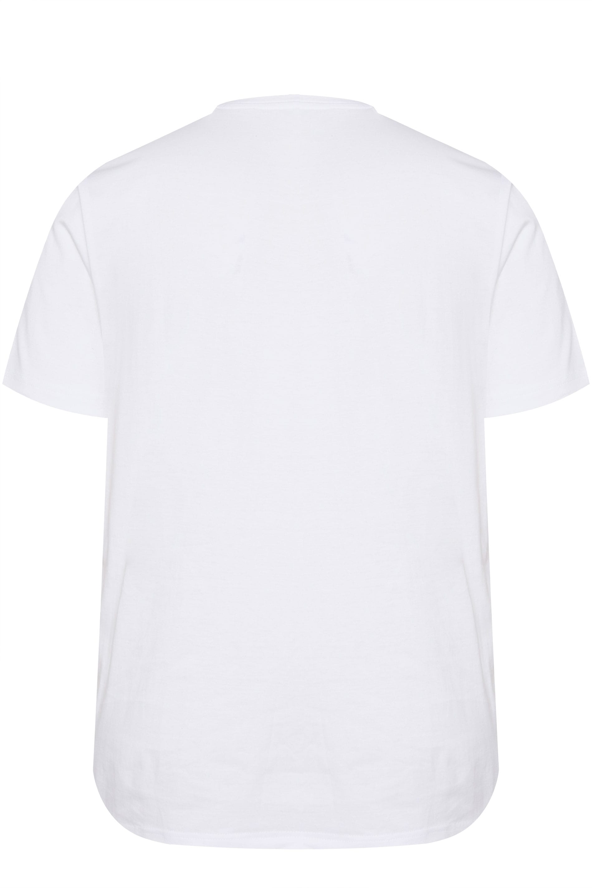 BadRhino Plain White Crew Neck T-Shirt | Sizes M to 8XL | BadRhino
