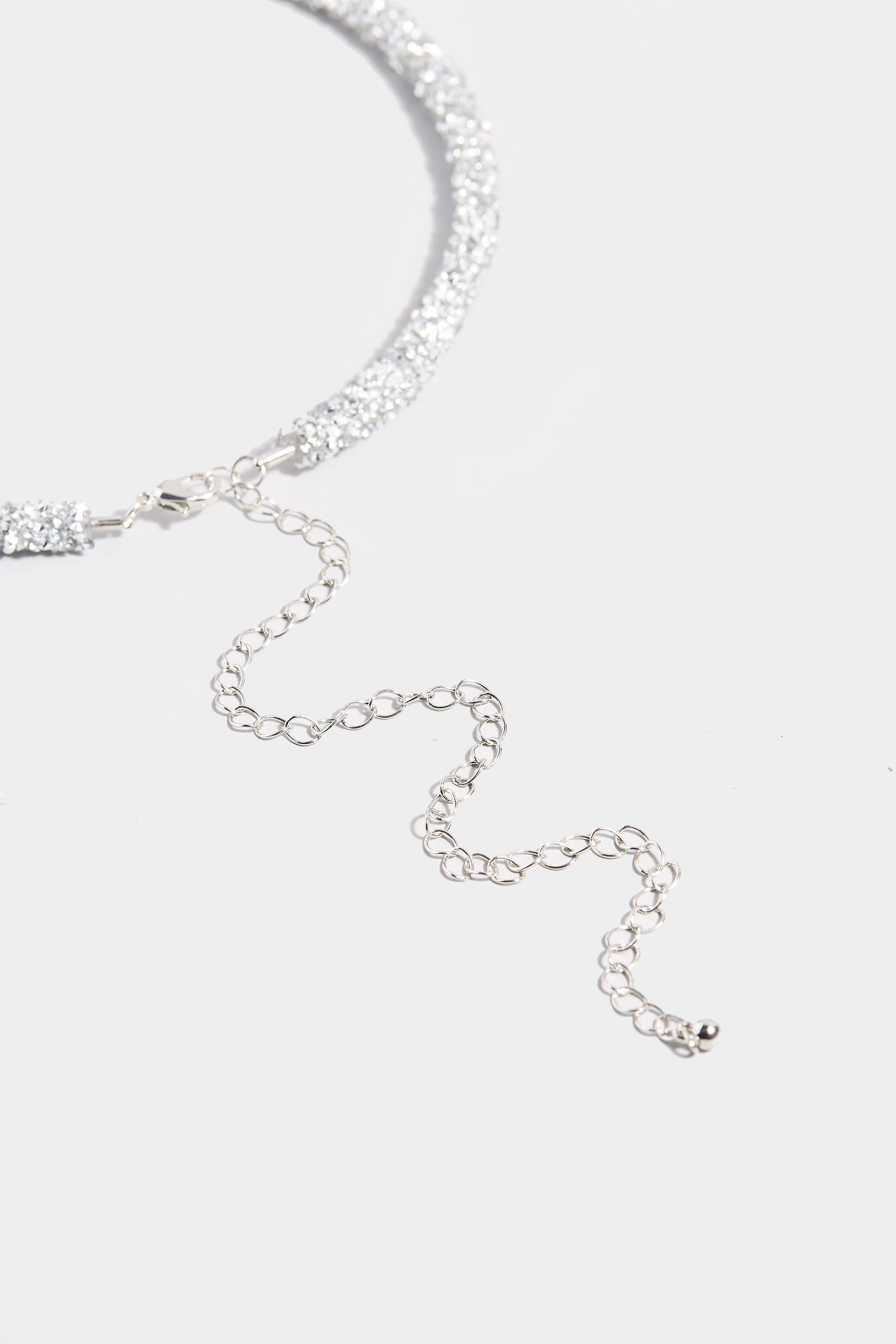 Silver Bead Choker Necklace | Yours Clothing