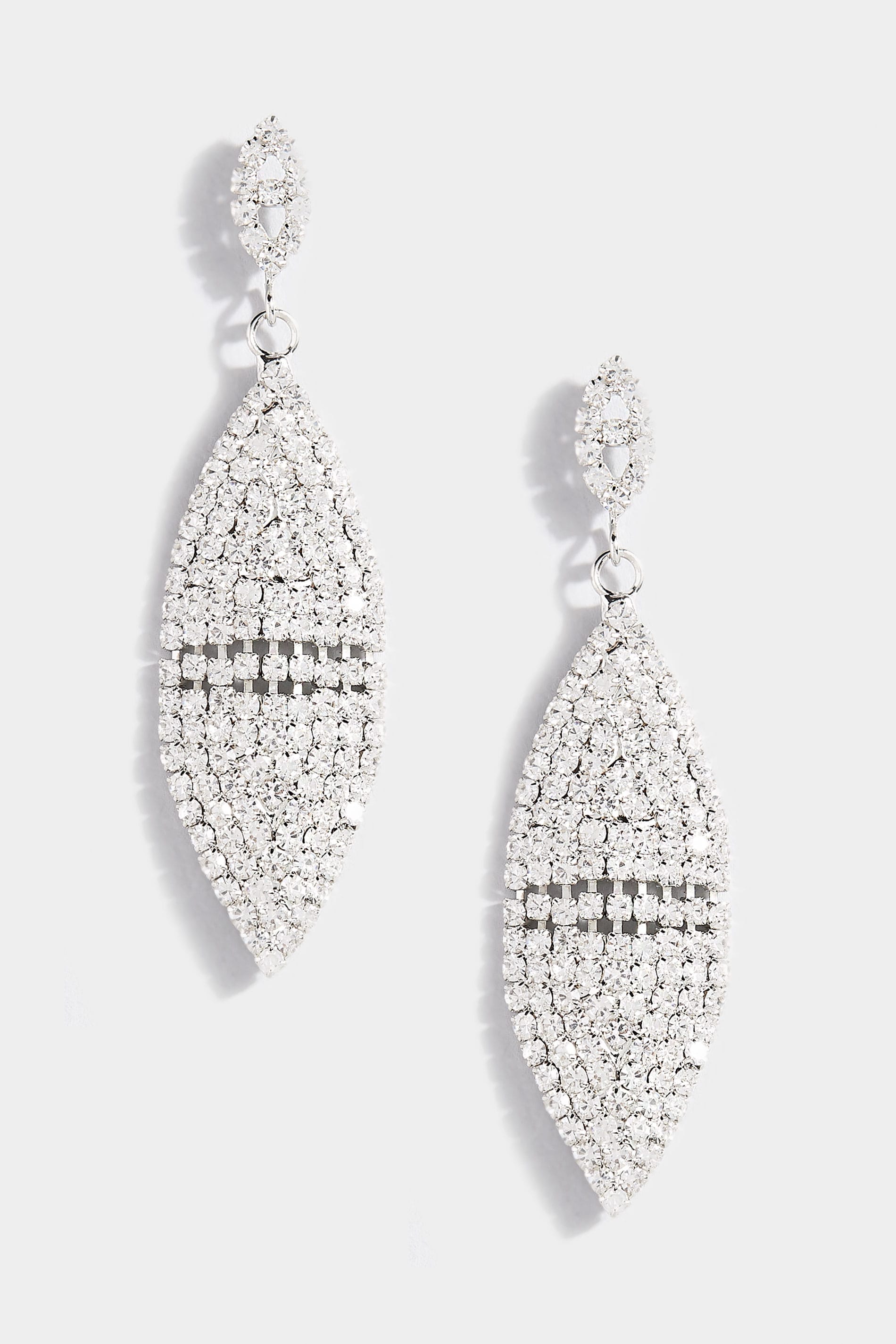 Silver Diamante Leaf Shaped Drop Earrings_aec4.jpg