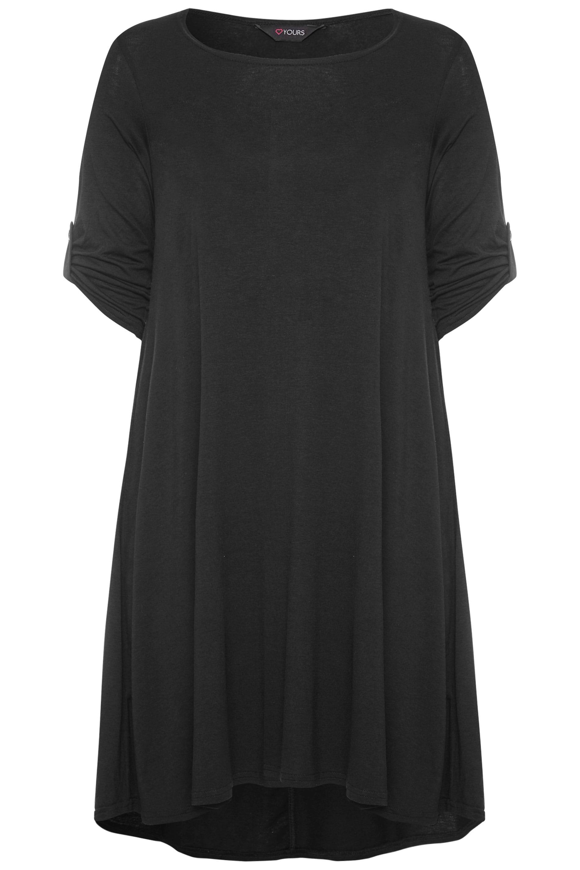 black t shirt swing dress