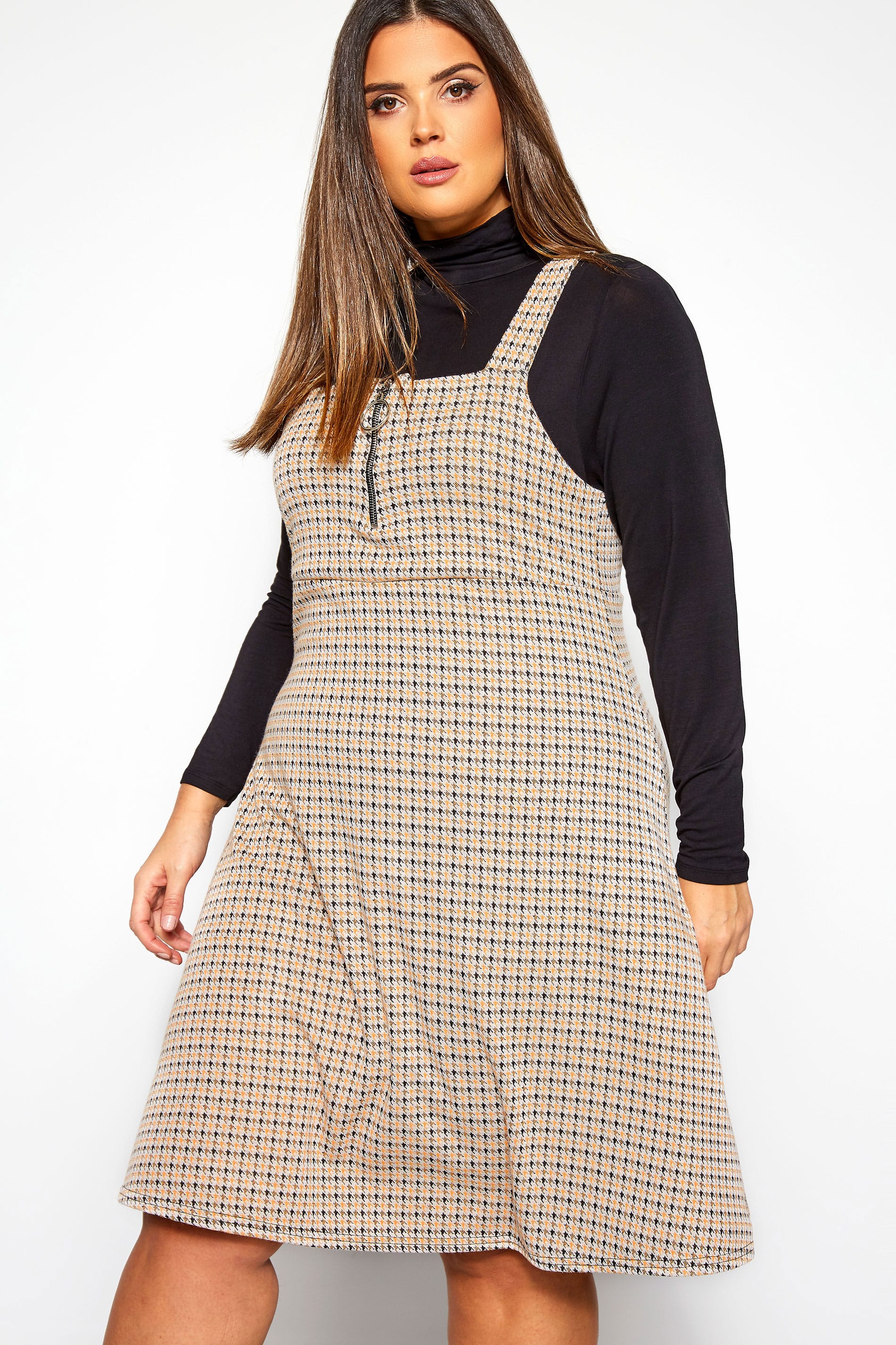 houndstooth pinafore