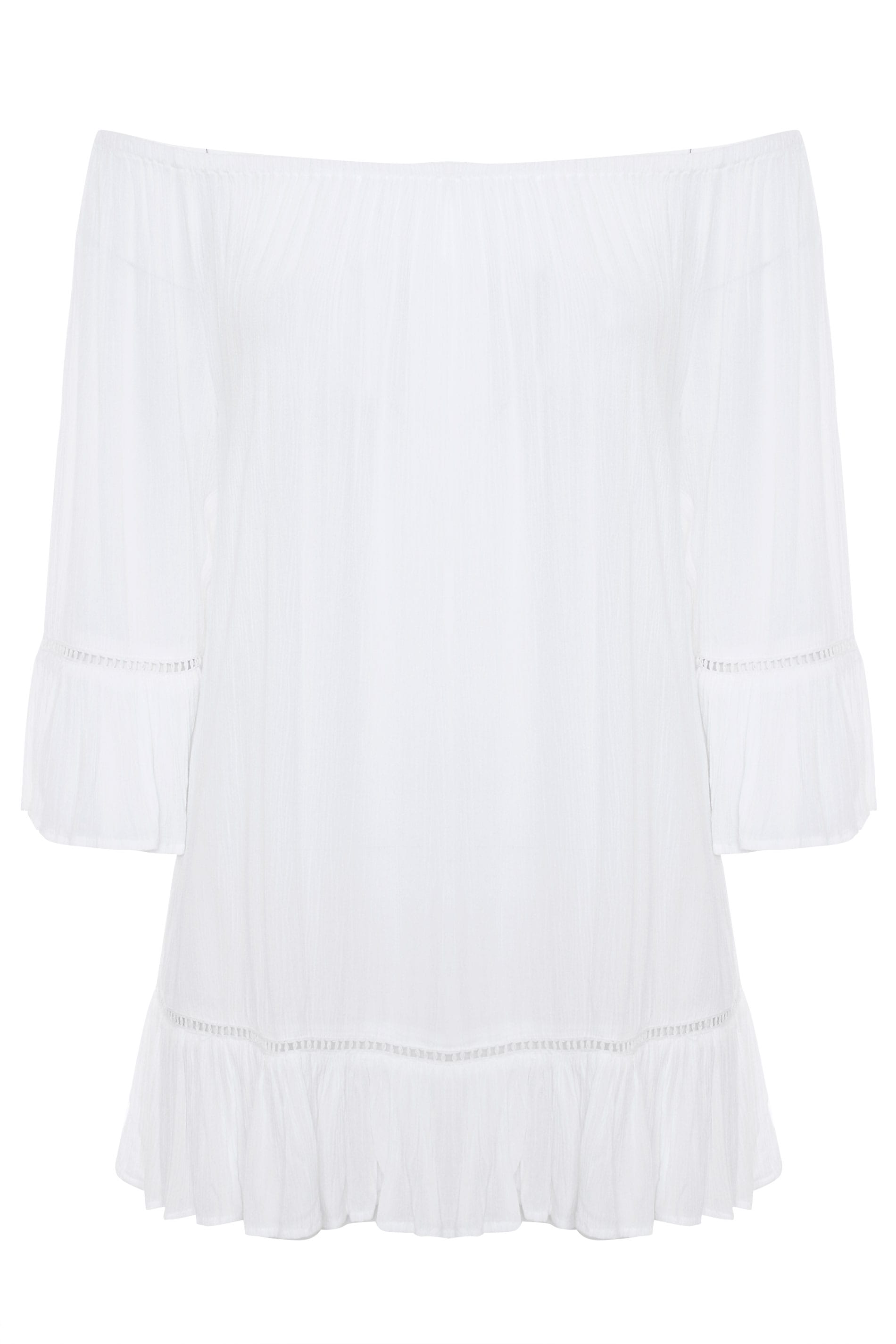 White Bardot Gypsy Top | Yours Clothing