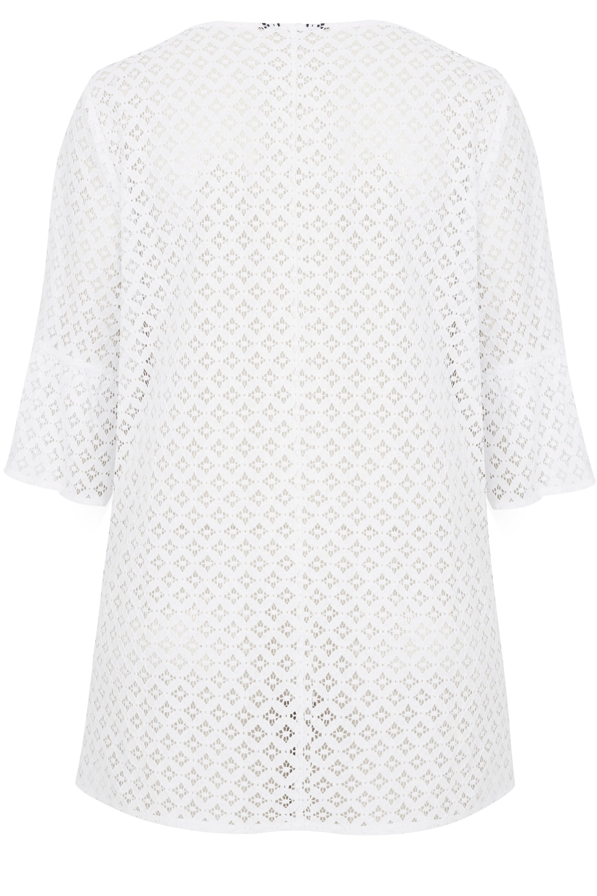 White Lace Twist Front Cover Up | Plus size 16 to 36 | Yours Clothing
