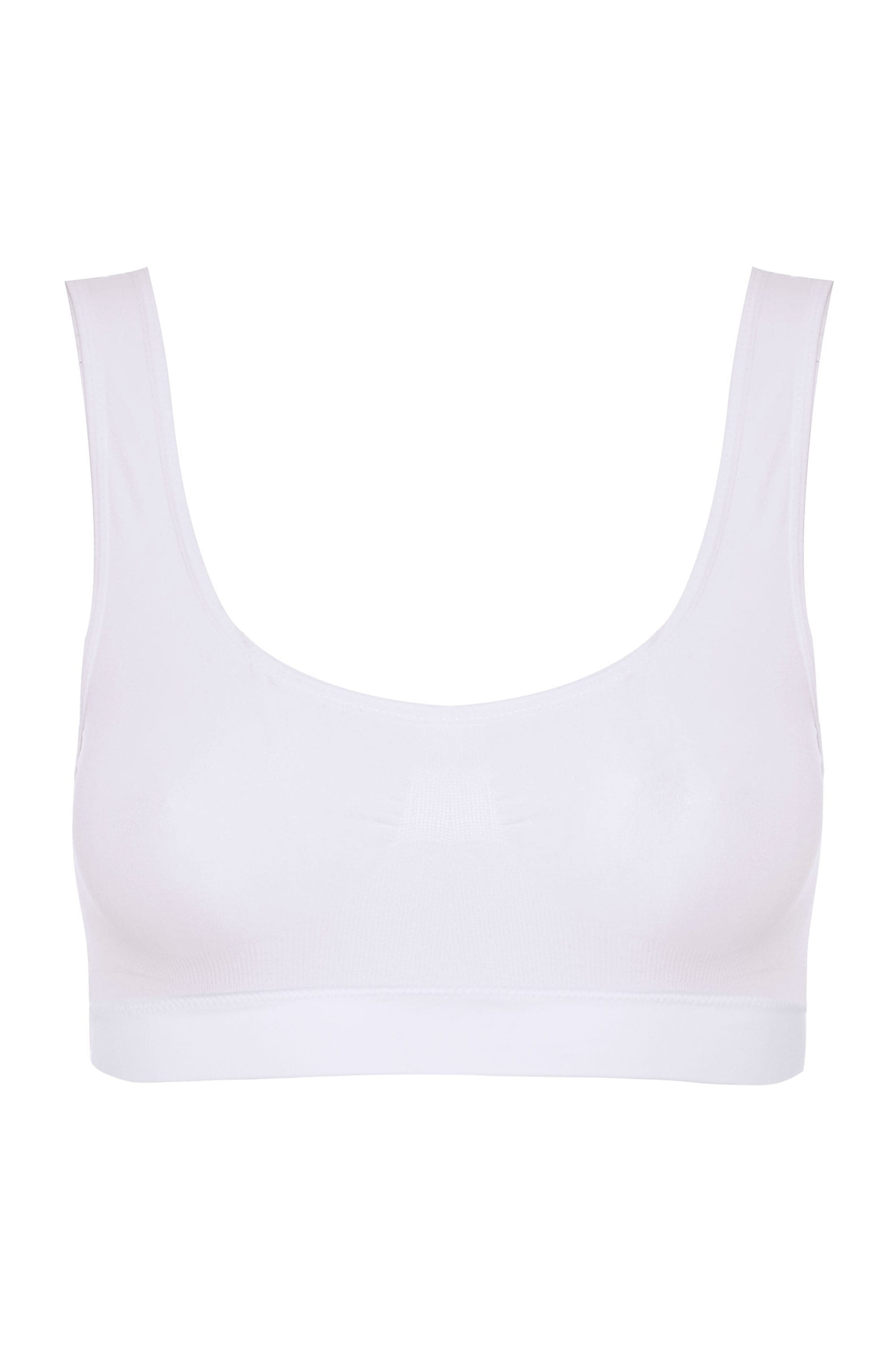 White Seamless Padded Non-Wired Bralette