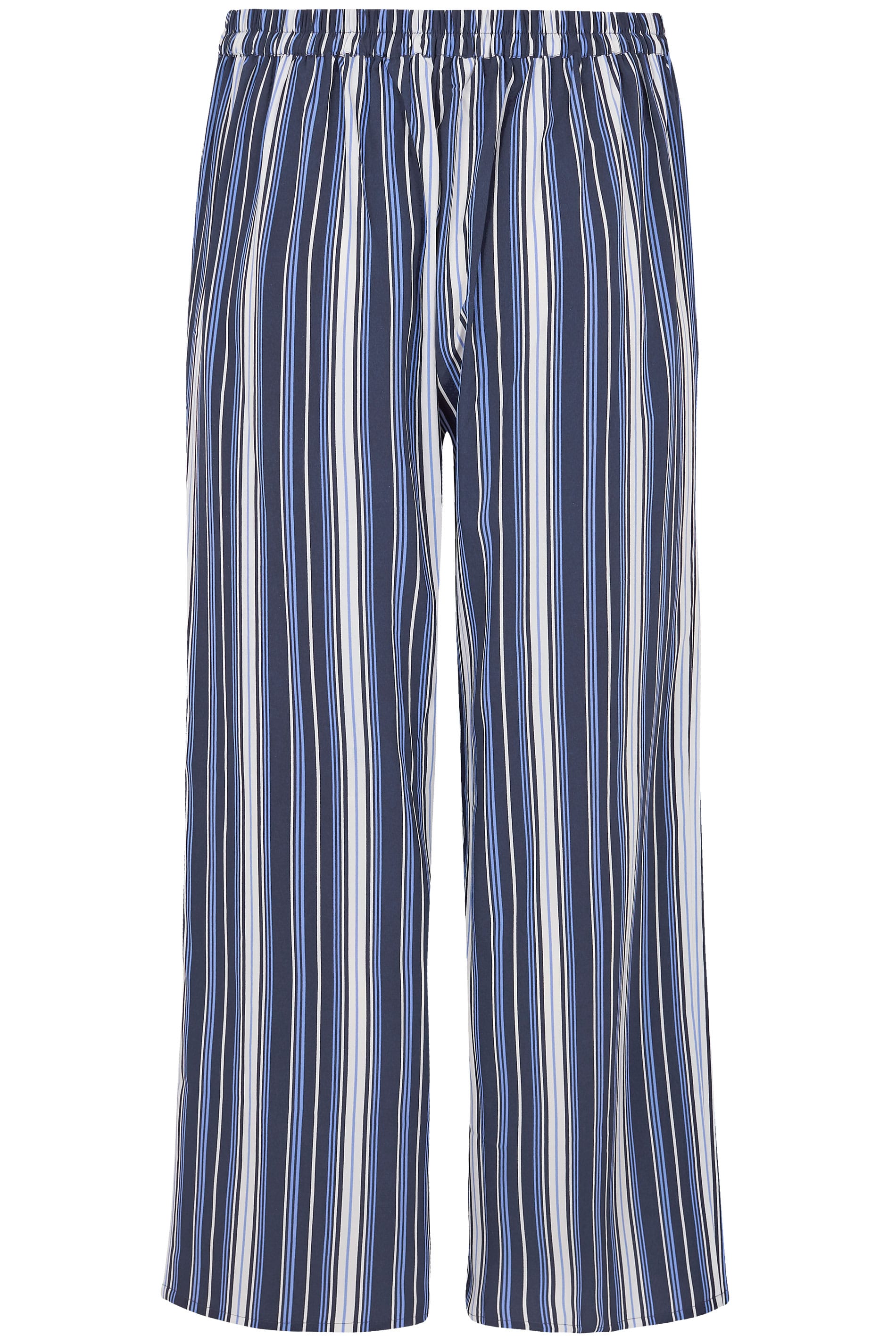 Plus Size YOURS LONDON Blue Stripe Wide Leg Trousers | Sizes 16 to 32 ...