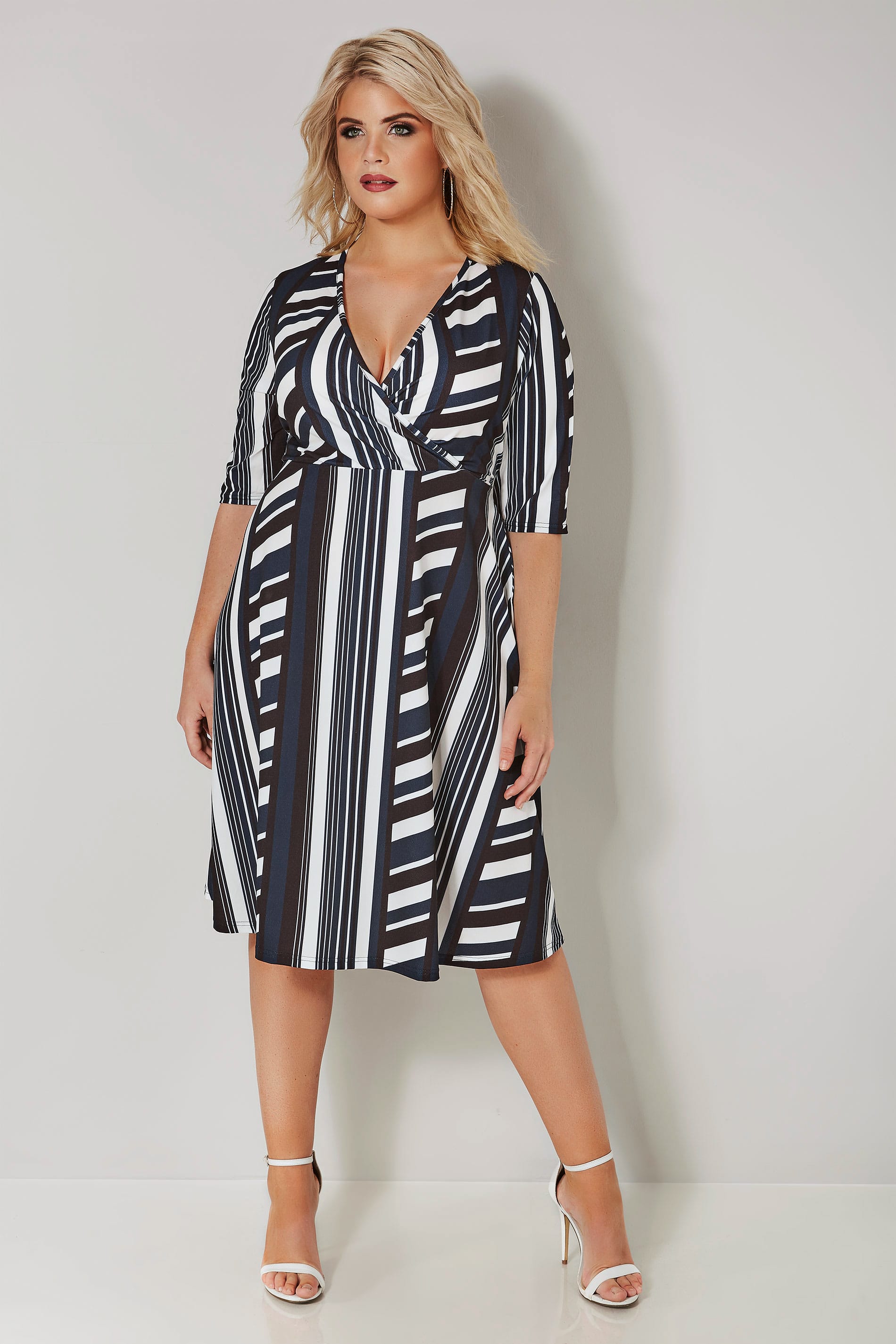 navy and white striped dress australia