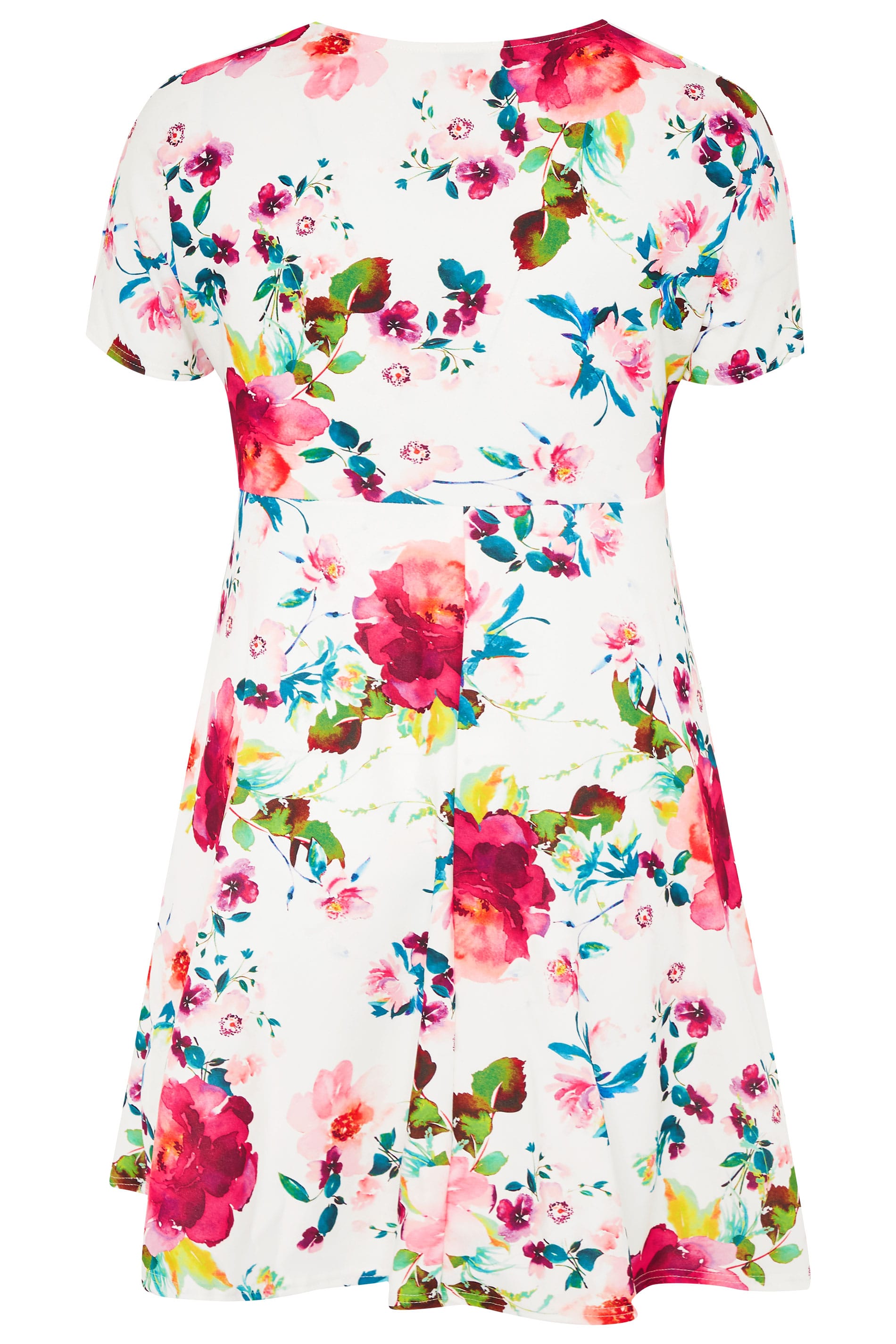 YOURS LONDON White Floral Wrap Dress ...