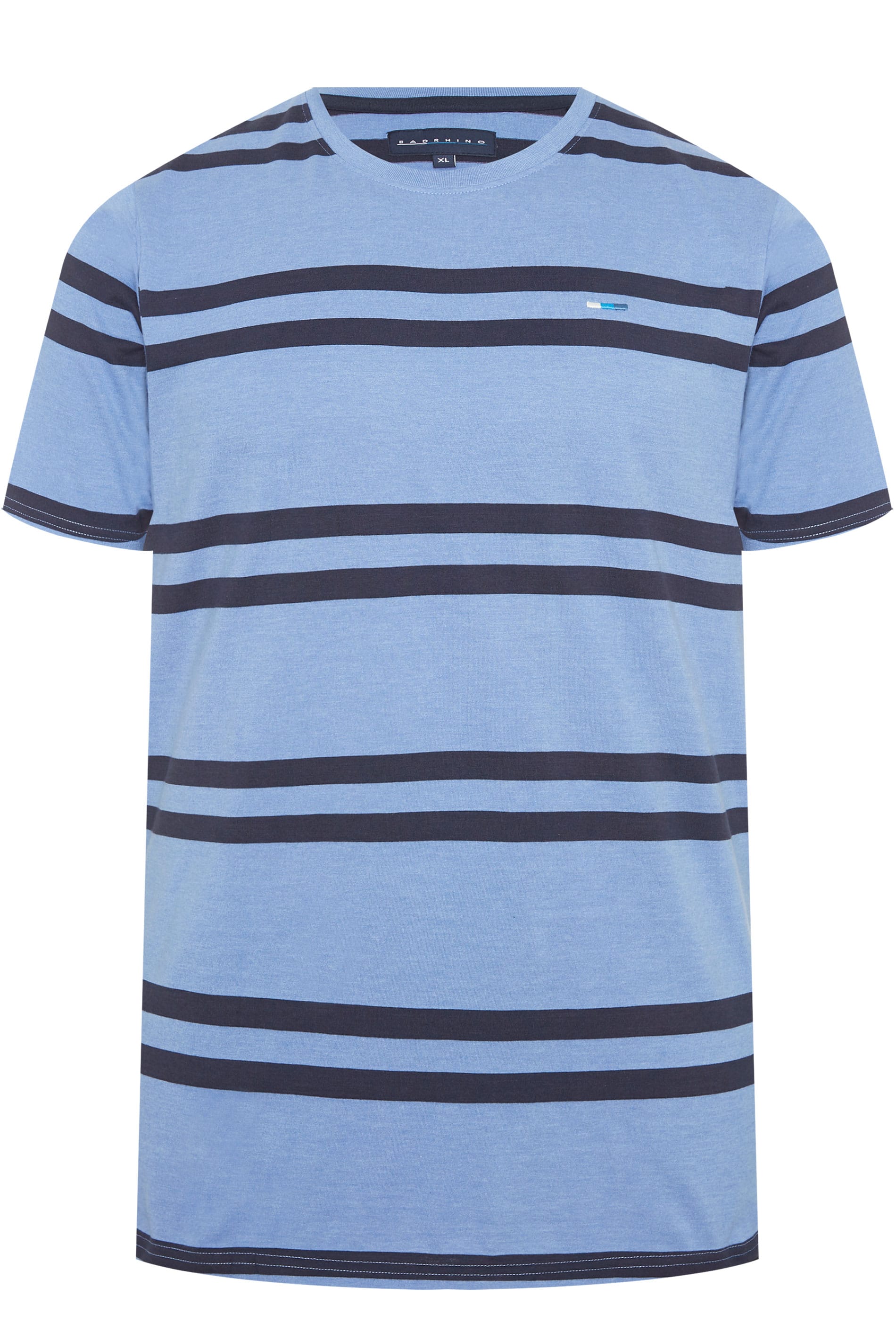 BadRhino Big & Tall Blue Double Stripe T-Shirt 1