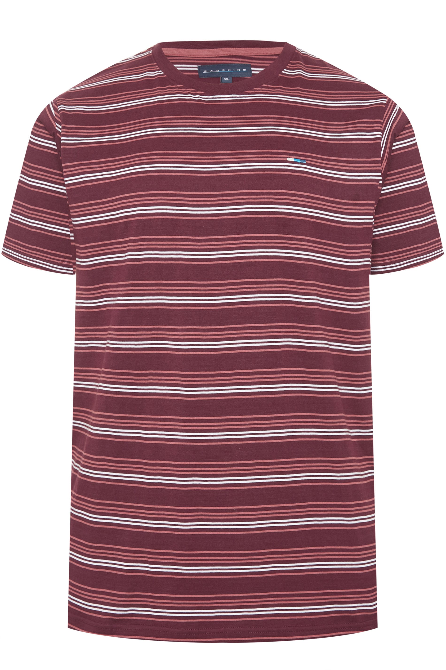 BadRhino Burgundy & White Stripe T-Shirt_c91e.jpg