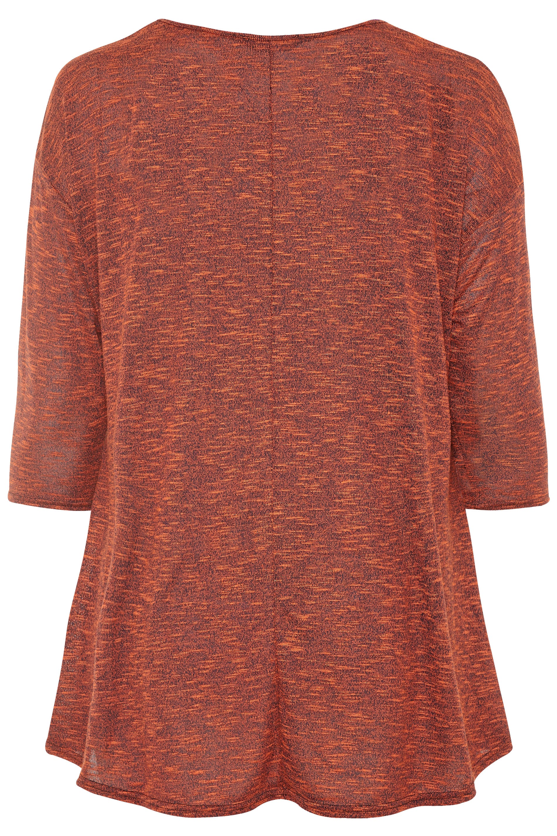 Rust Longline Top With Zip Front | Yours Clothing