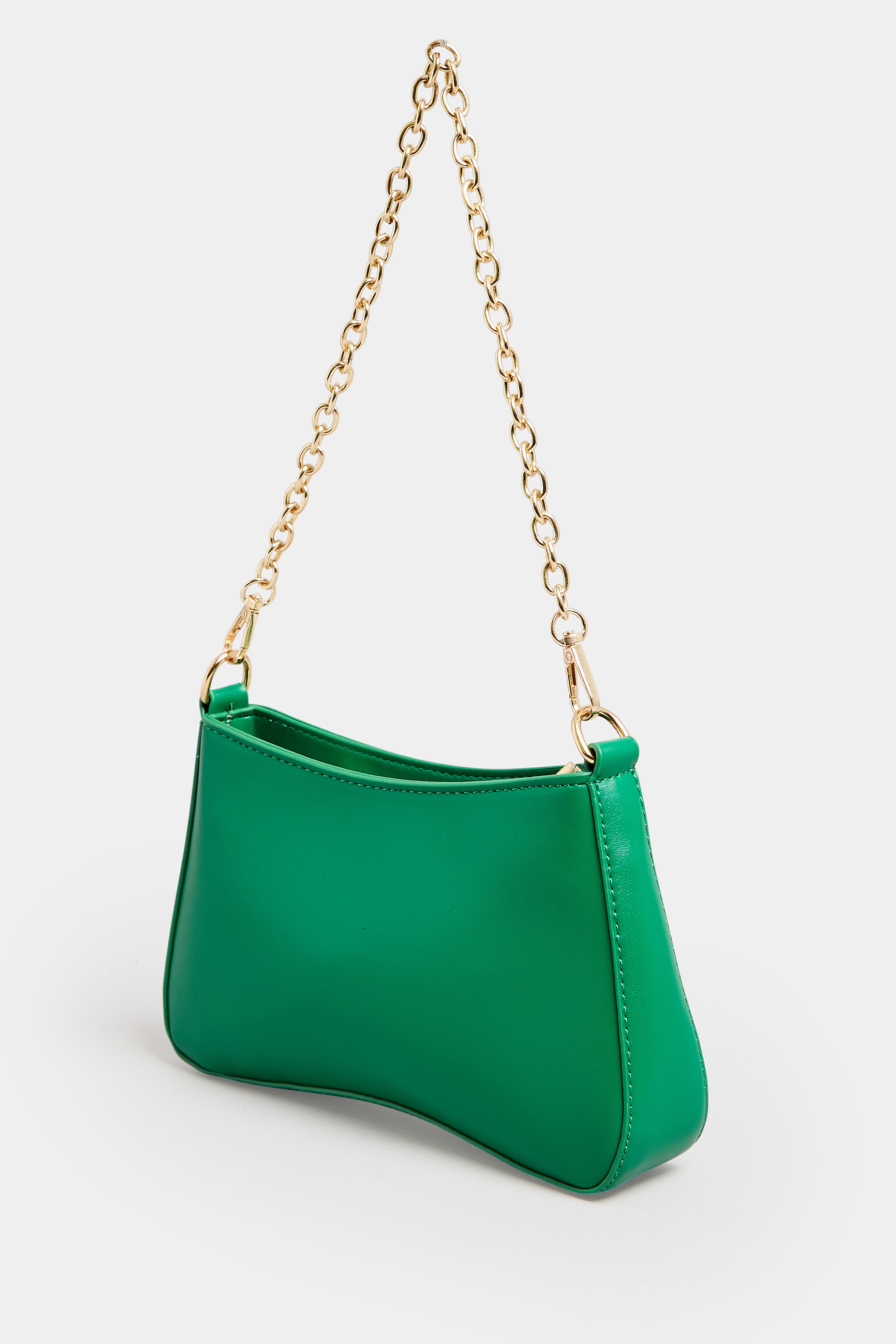 Green Detachable Chain Shoulder Bag | Yours Clothing 2