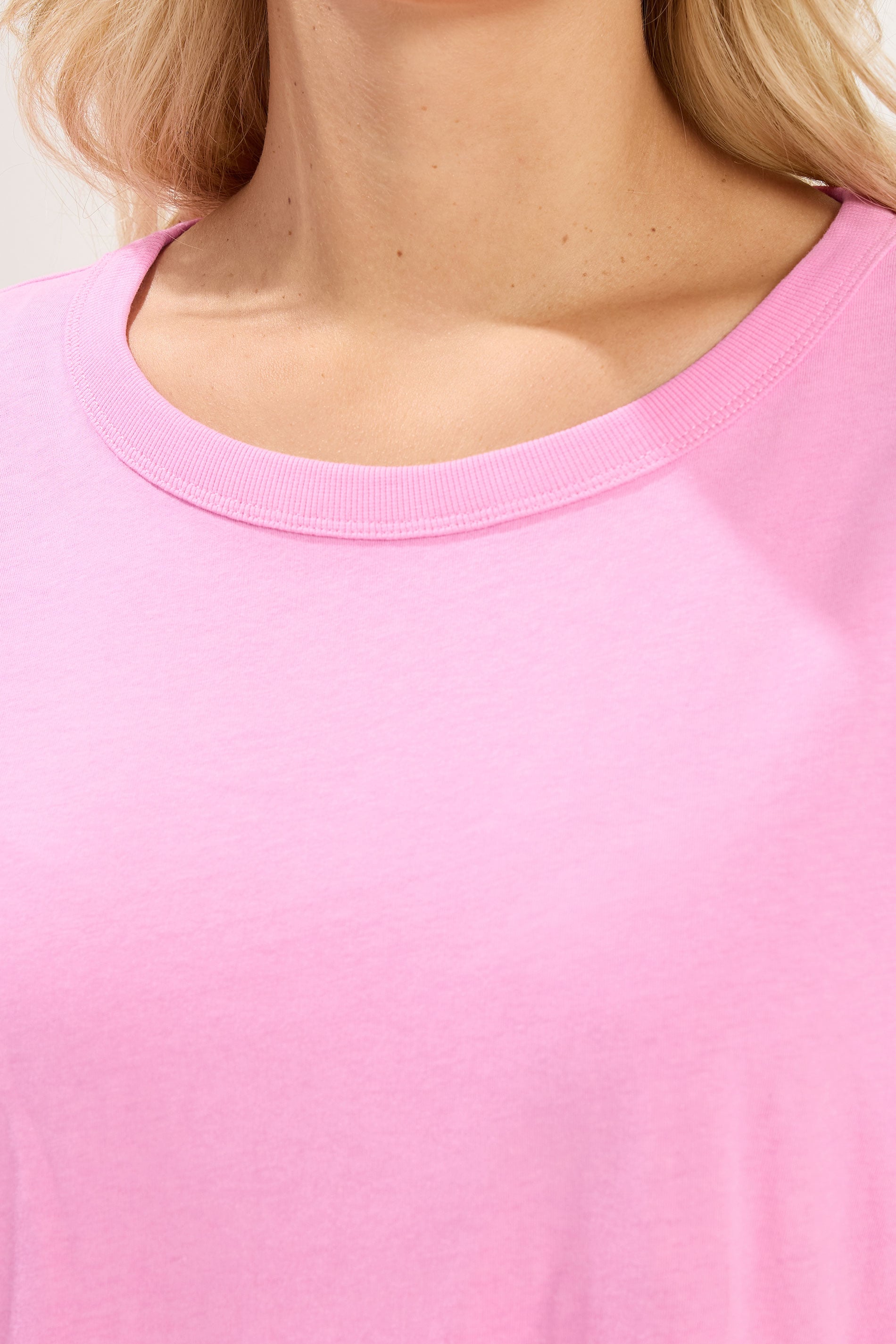 YOURS Plus Size Pink Oversized Boxy T-Shirt | Yours Clothing 5