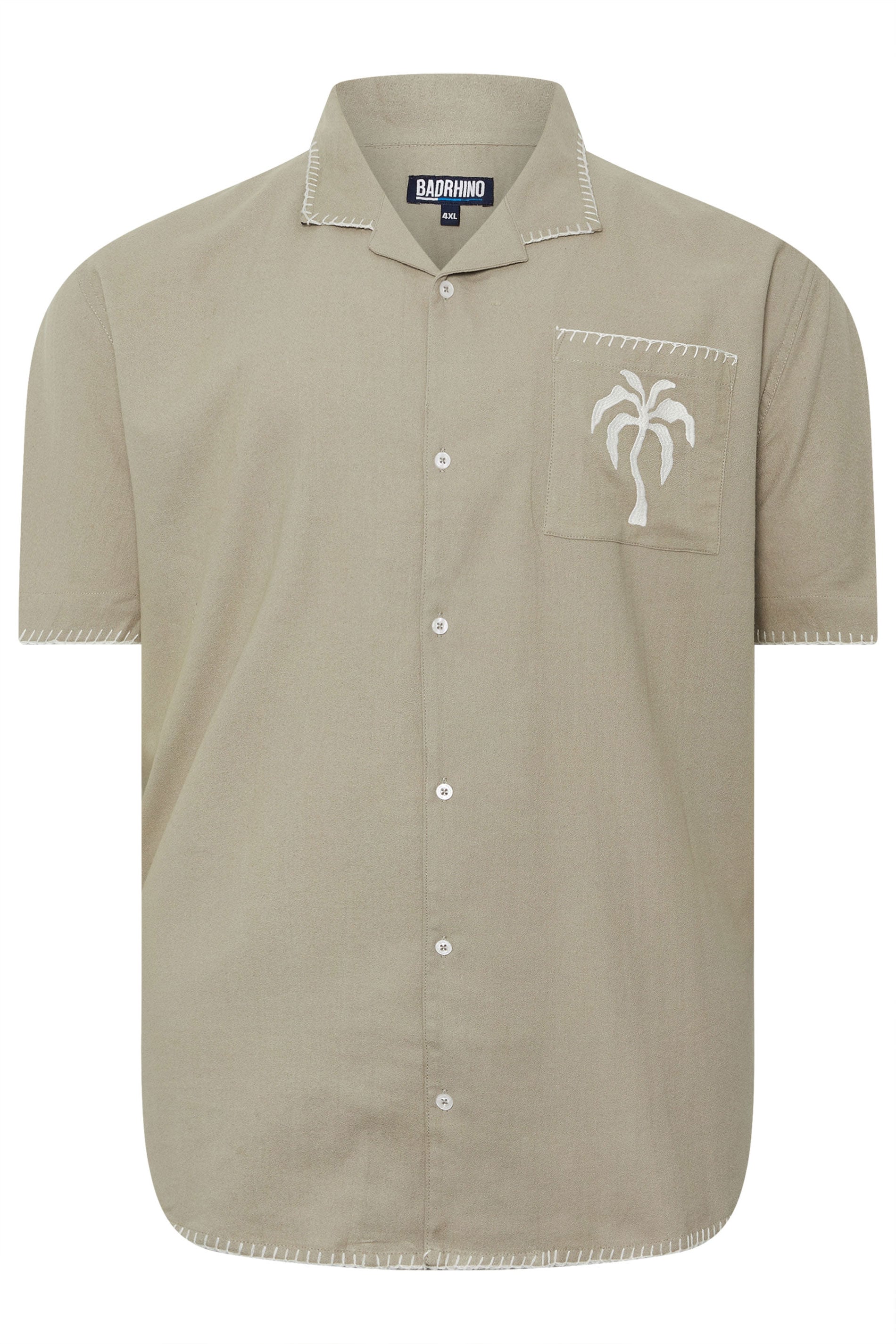 BadRhino Big & Tall Brown Heavyweight Embroidered Shirt | BadRhino  6