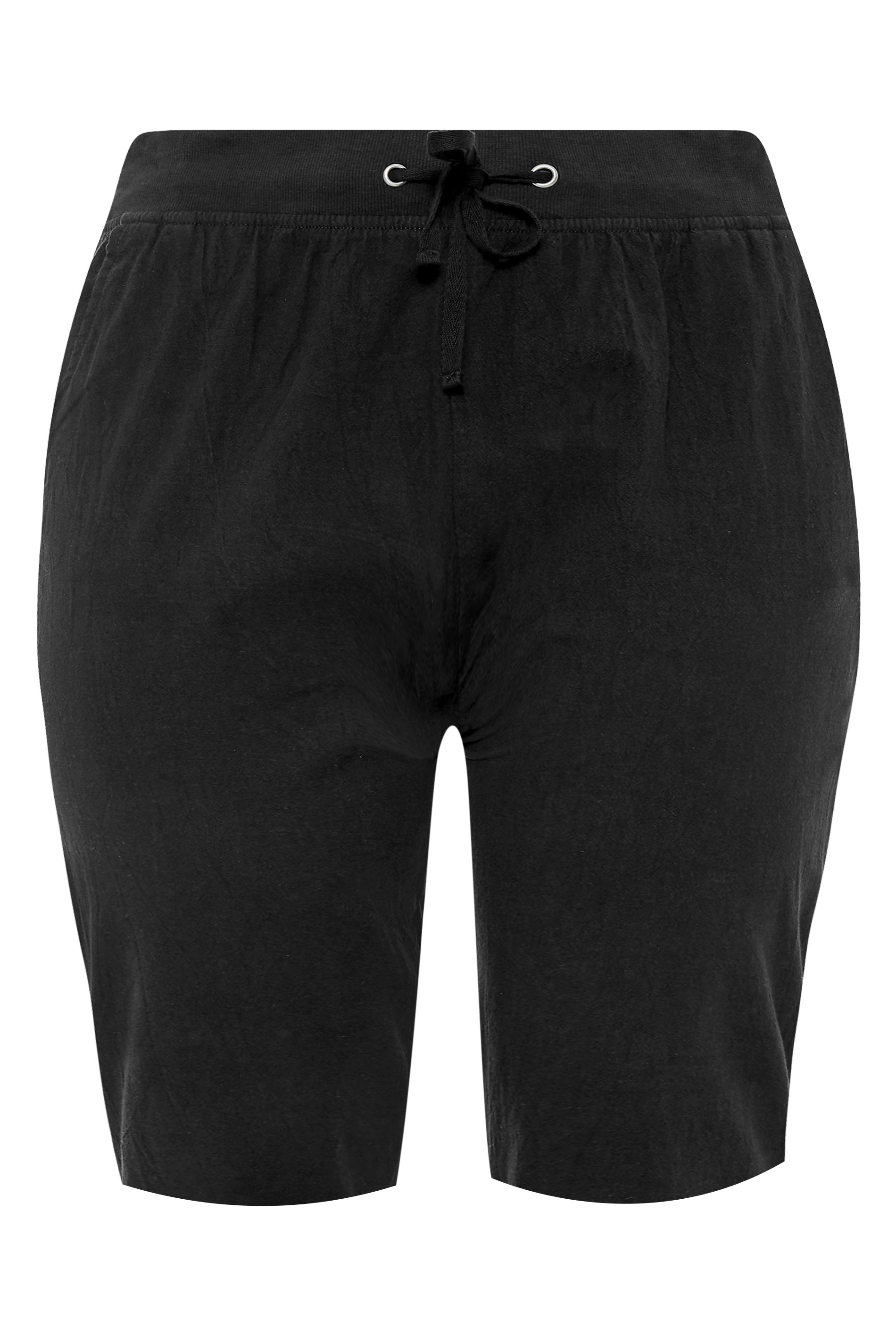 Grande taille  Shorts Grande Taille Grande taille  Shorts en Coton | Short Noir en Coton - UJ50772