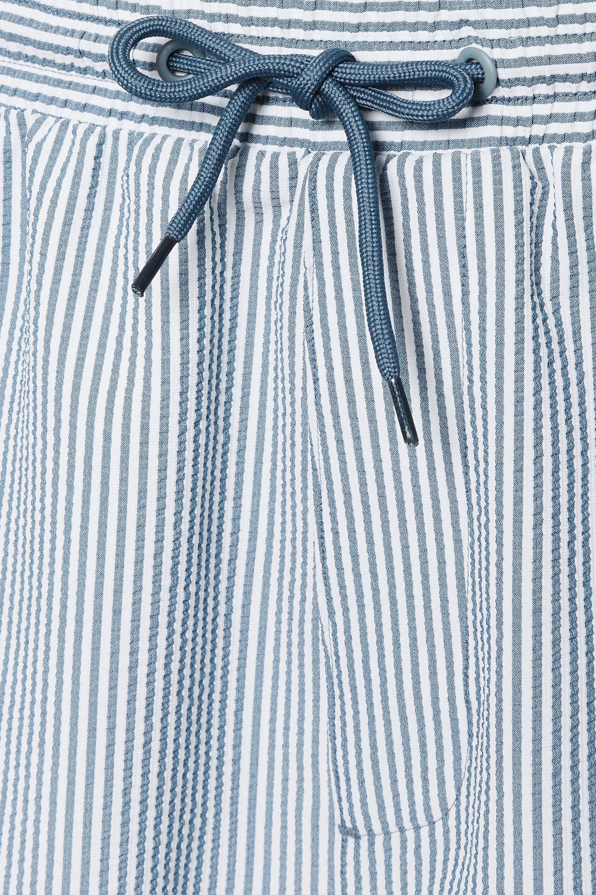 BadRhino Big & Tall Blue Stripe Seersucker Swim Shorts | BadRhino 8