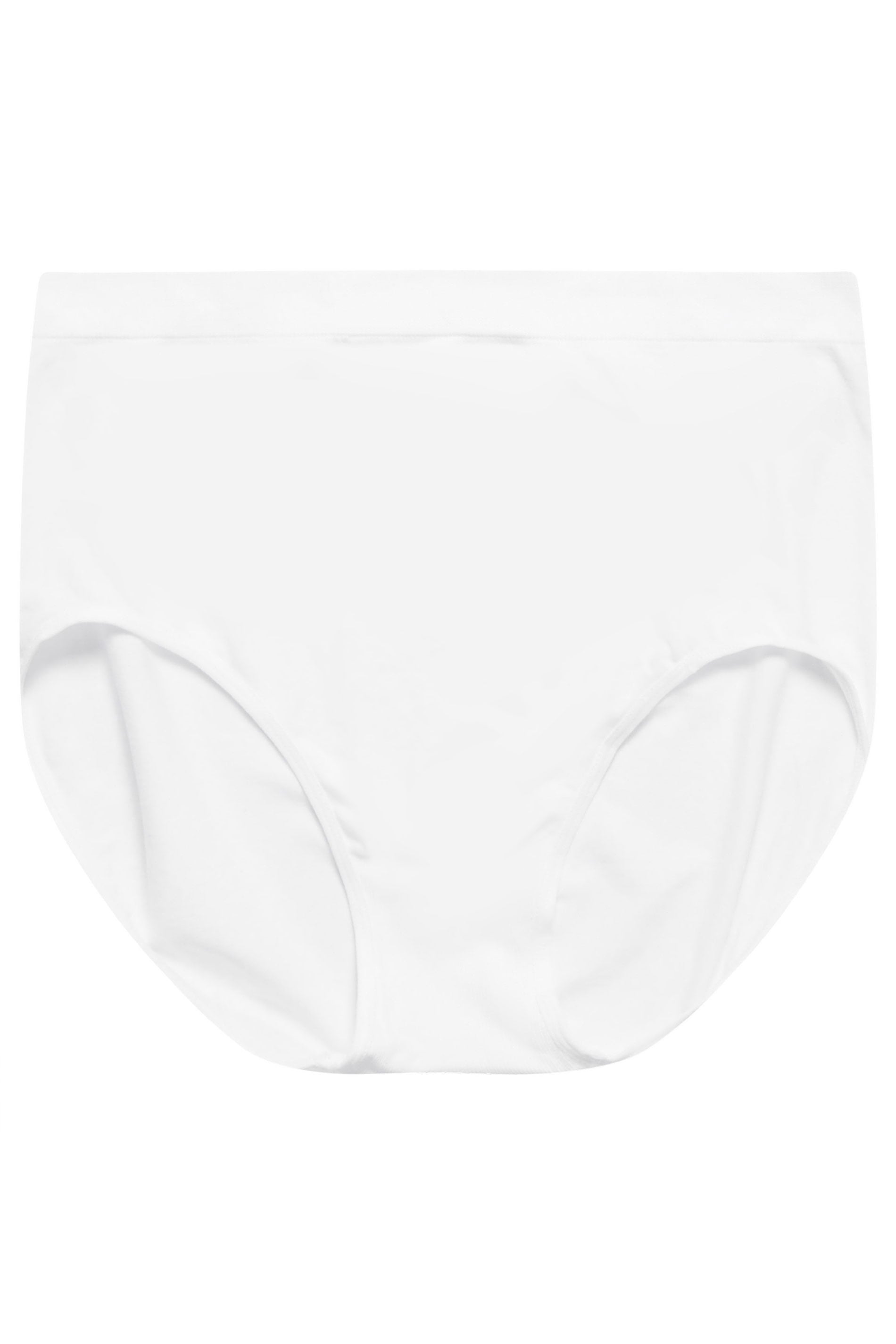 YOURS Plus Size White Seamless Light Control Full Briefs | Yours Clothing 4
