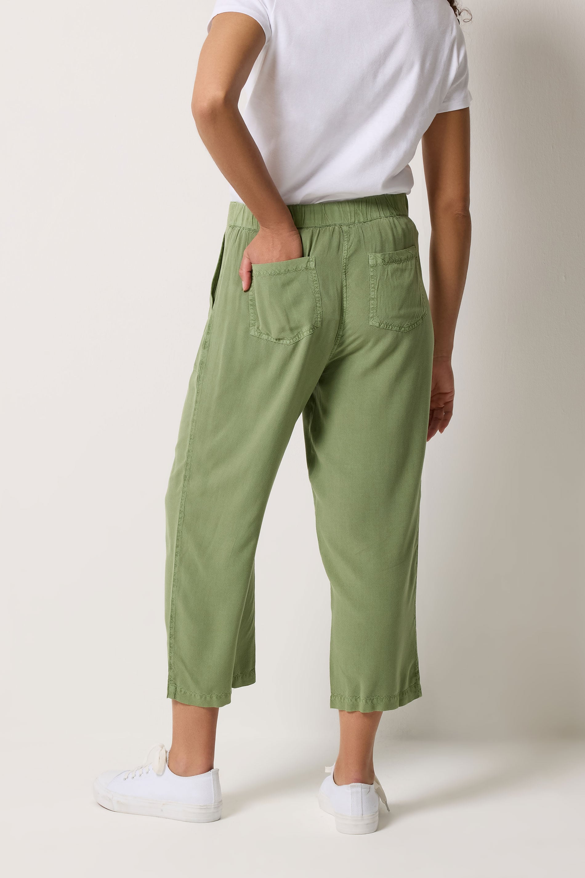 M&Co Green Cropped Carpenter Trousers | M&Co 2