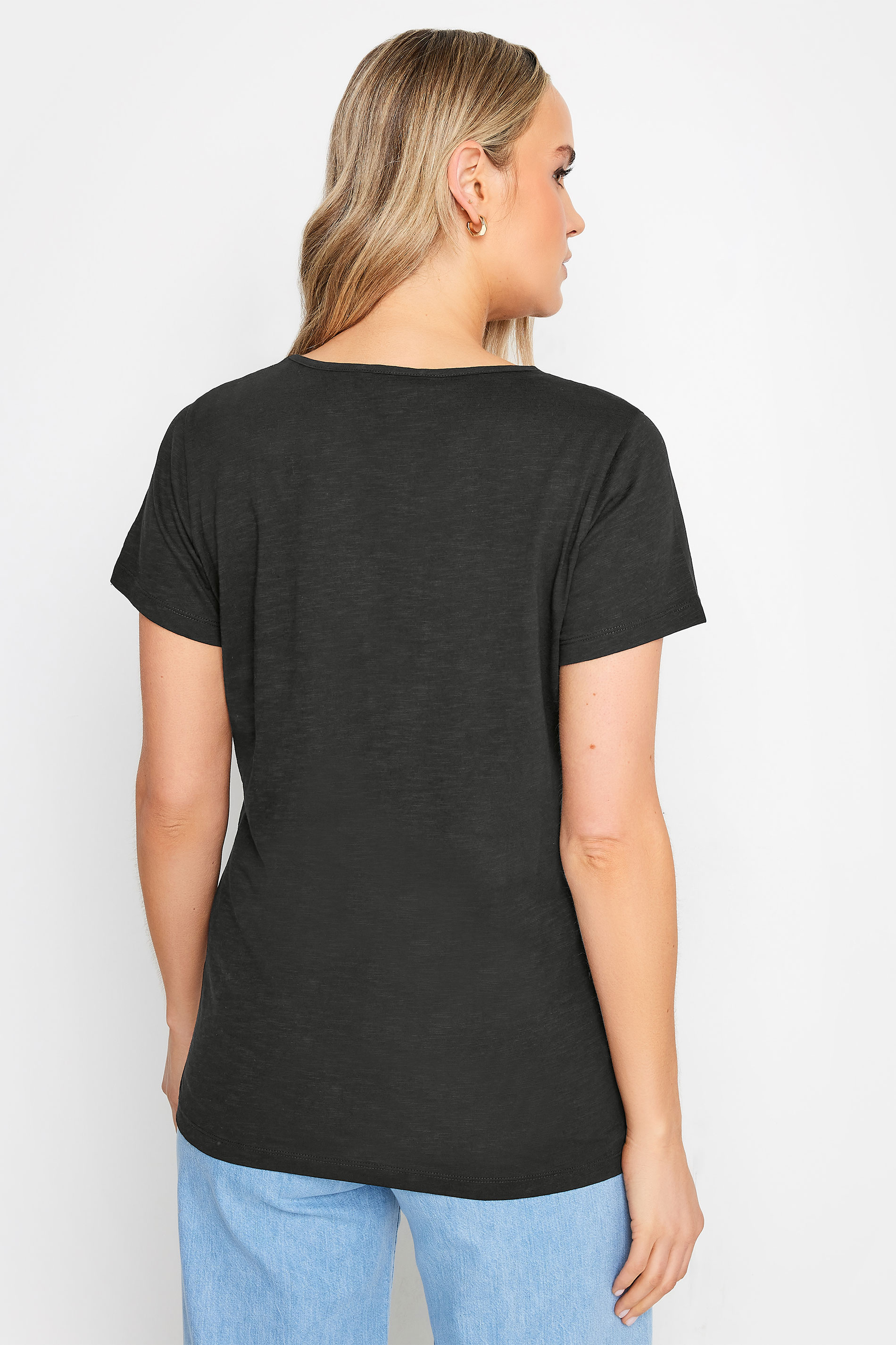 LTS Tall Womens Black Short Sleeve T-Shirt | Long Tall Sally 3