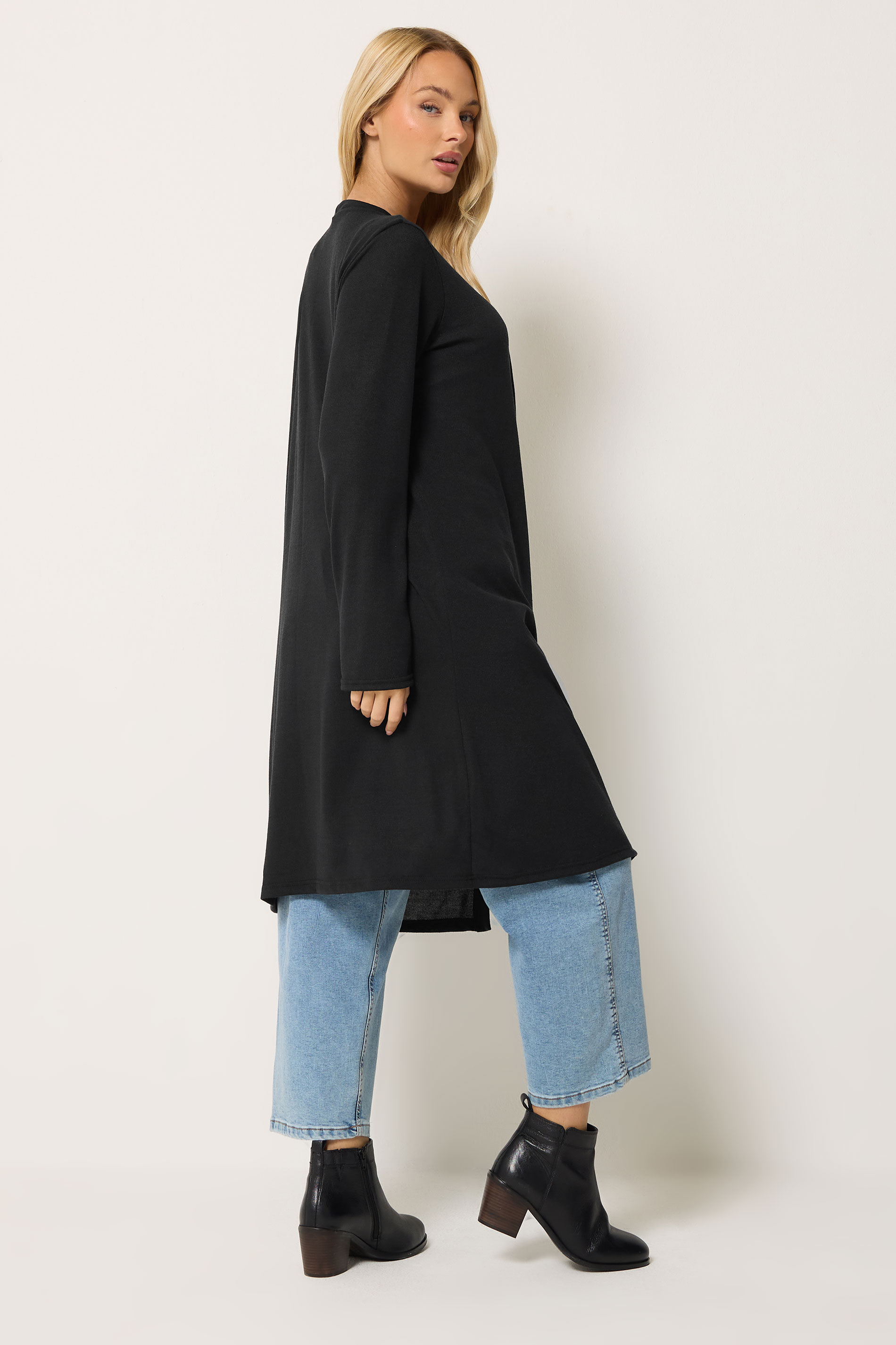 M&Co Black Long Sleeve Open Front Cardigan | M&Co 2