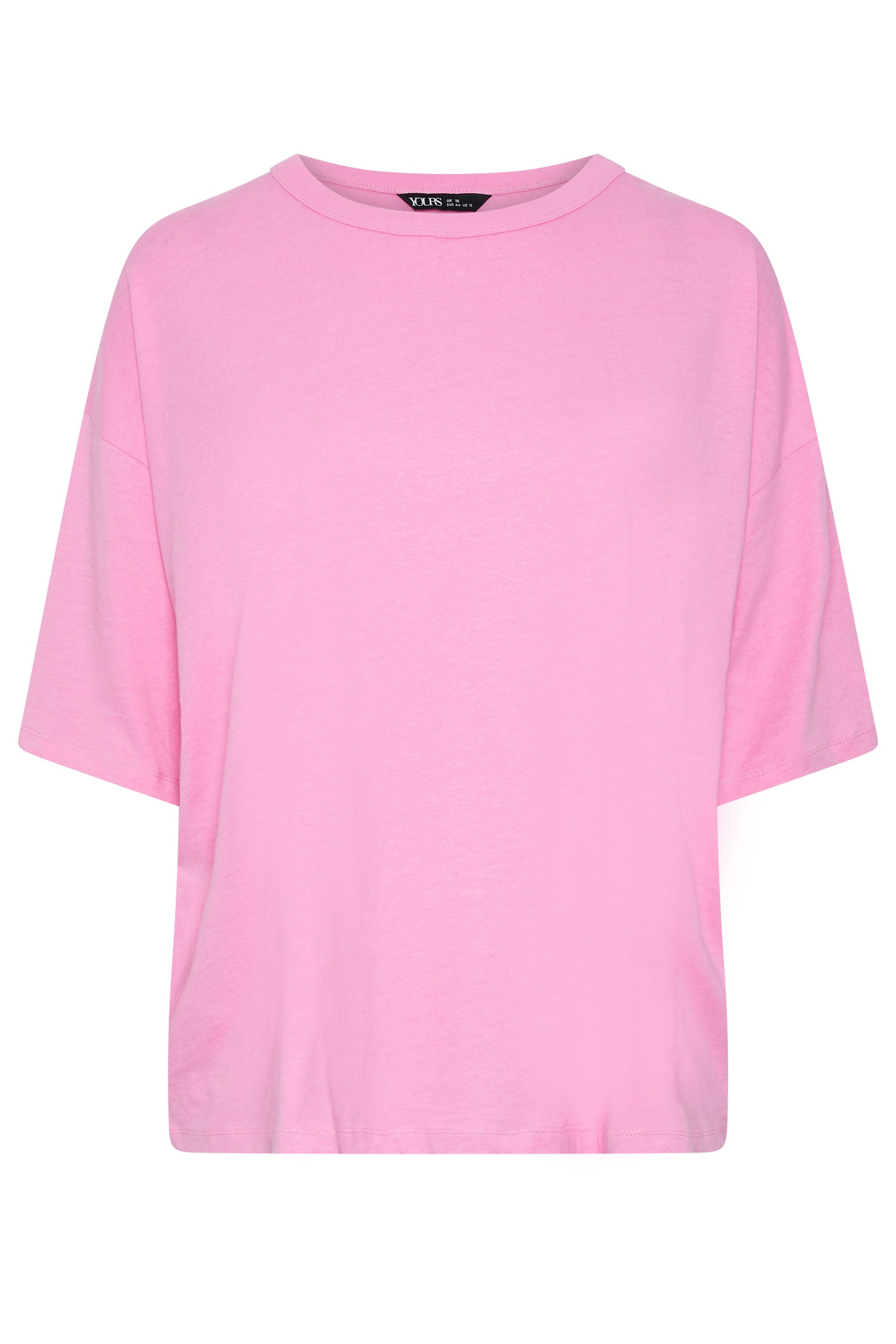 YOURS Plus Size Pink Oversized Boxy T-Shirt | Yours Clothing 6