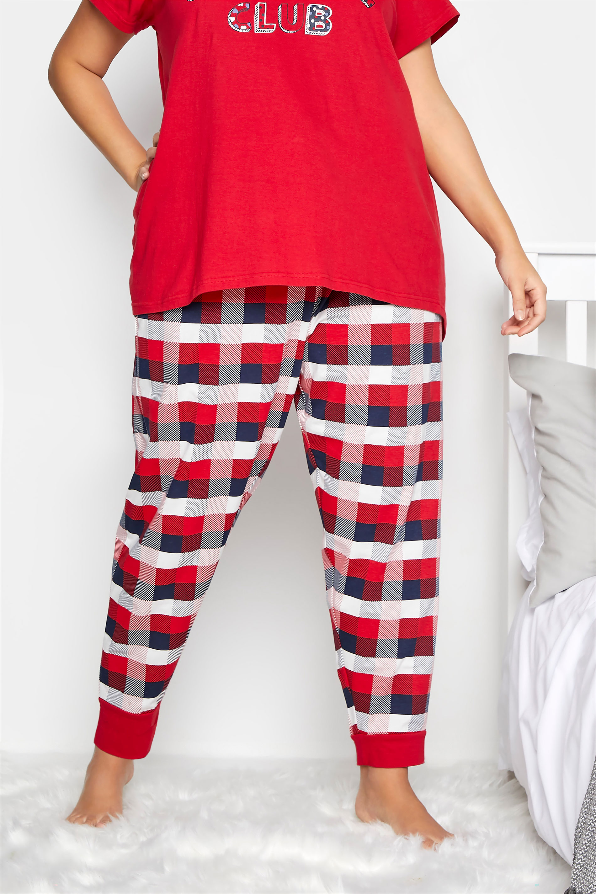 Red Gingham Cuffed Pyjama Bottoms_A.jpg