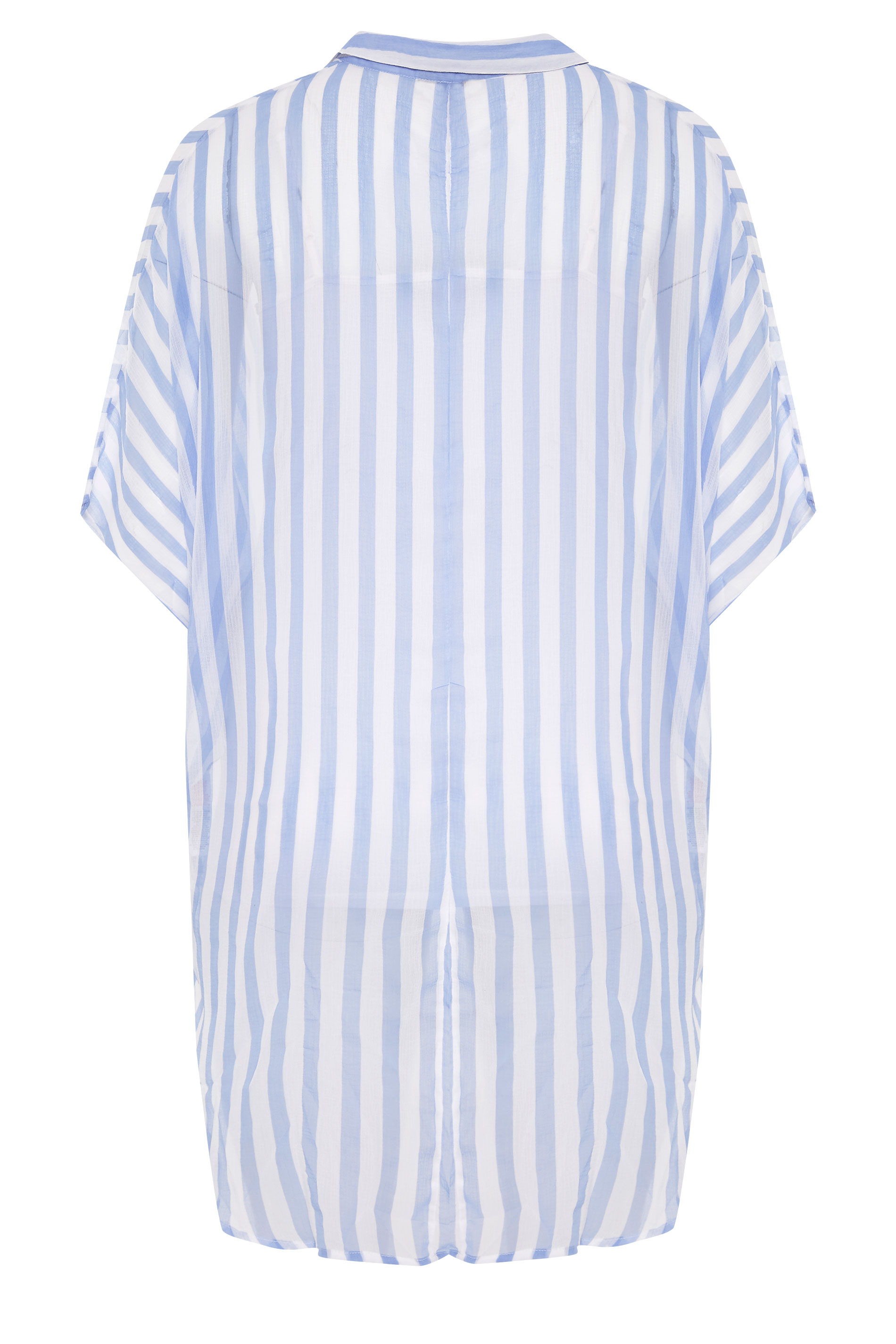 Blue Stripe Batwing Shirt | Yours Clothing