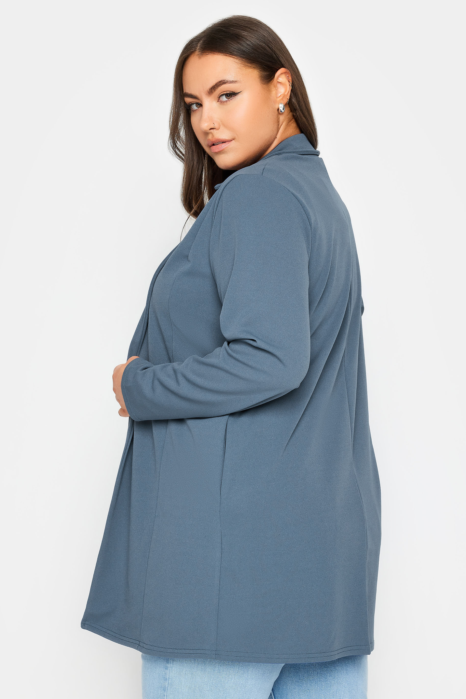 YOURS Plus Size Blue Blazer | Yours Clothing 3