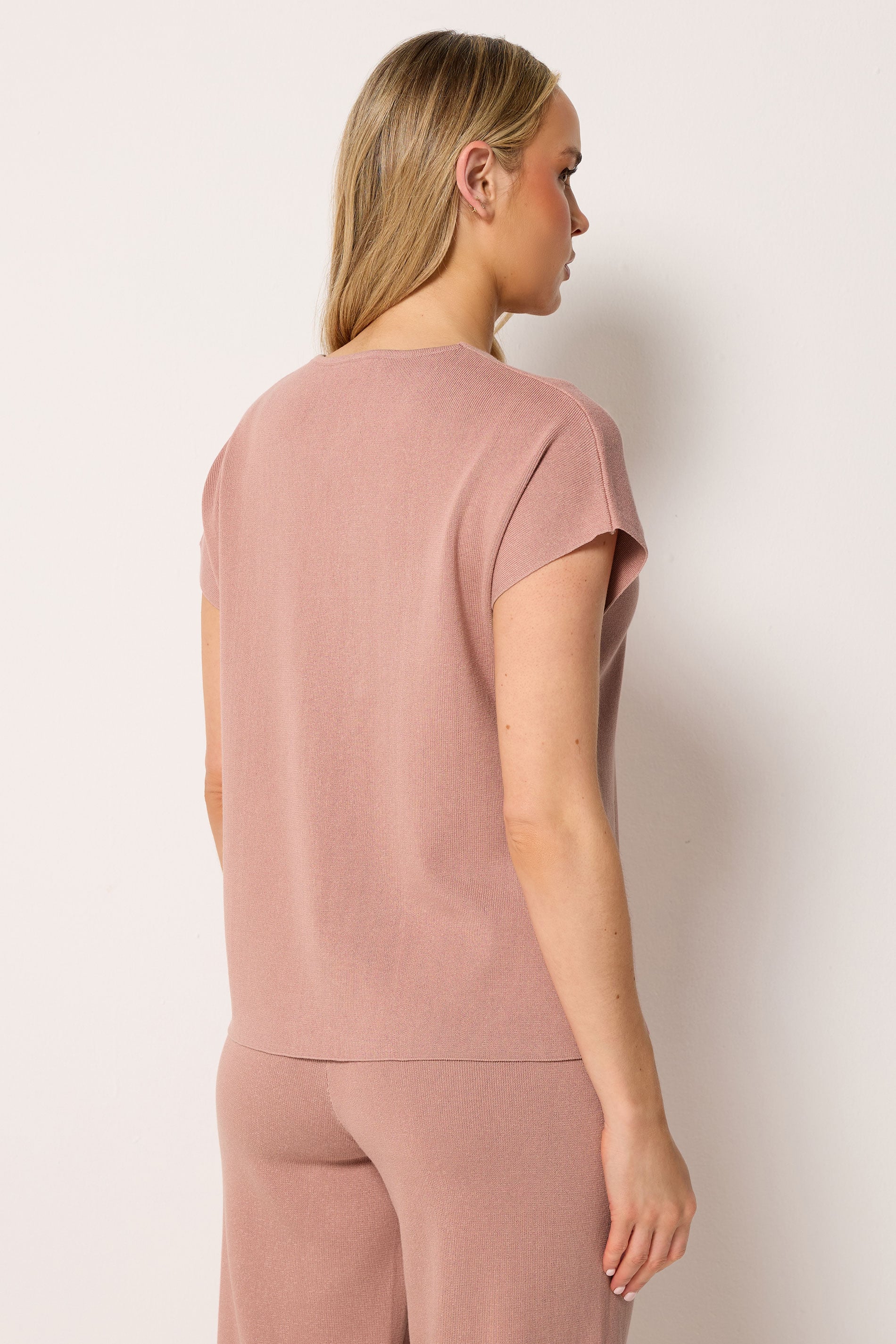 LTS Tall Women's Light Pink Button Knitted Cardigan | Long Tall Sally 2