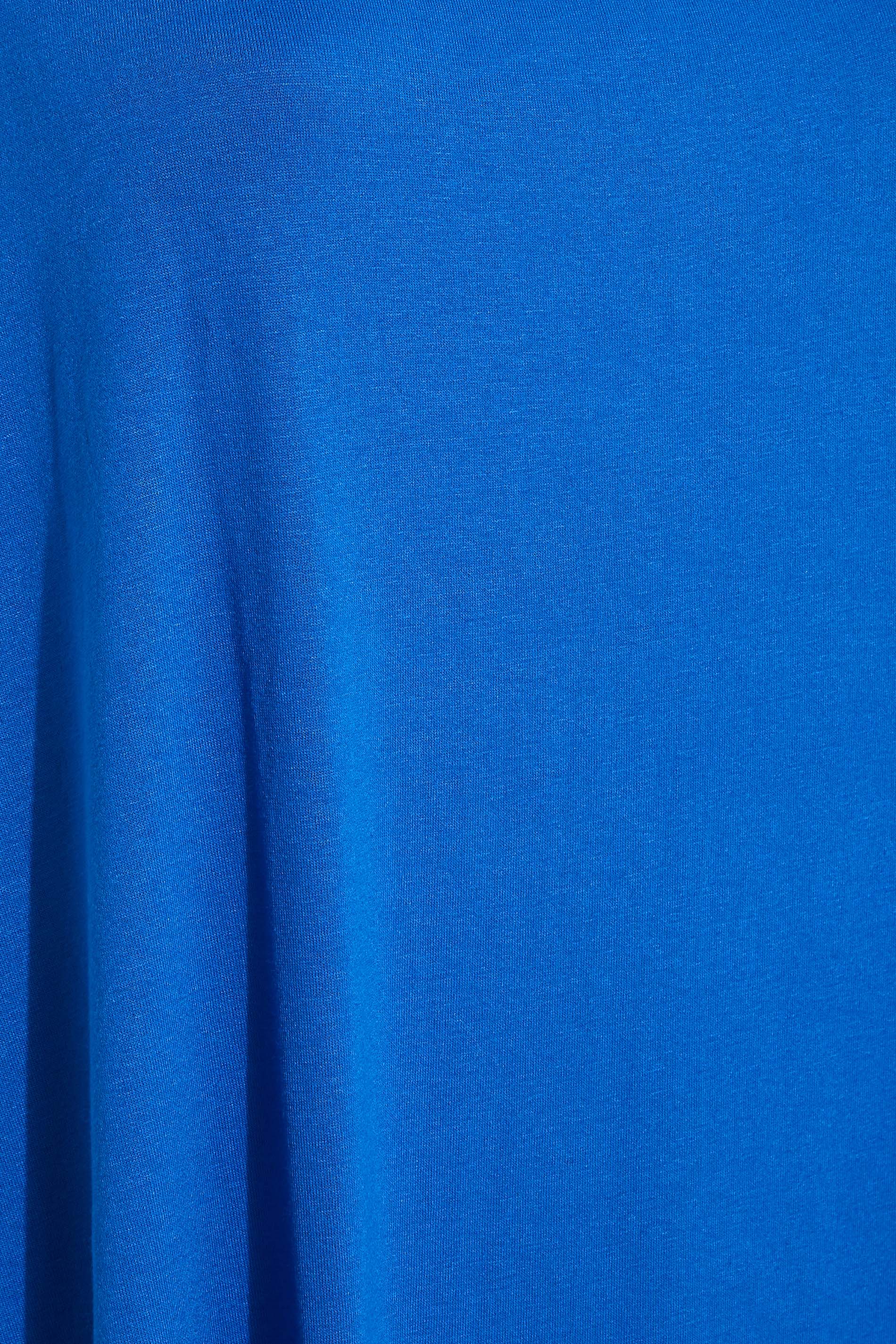 Grande taille  Tops Grande taille  Tops dÉté | Top Bleu Roi Découpé Design Uni en Jersey - KI55462