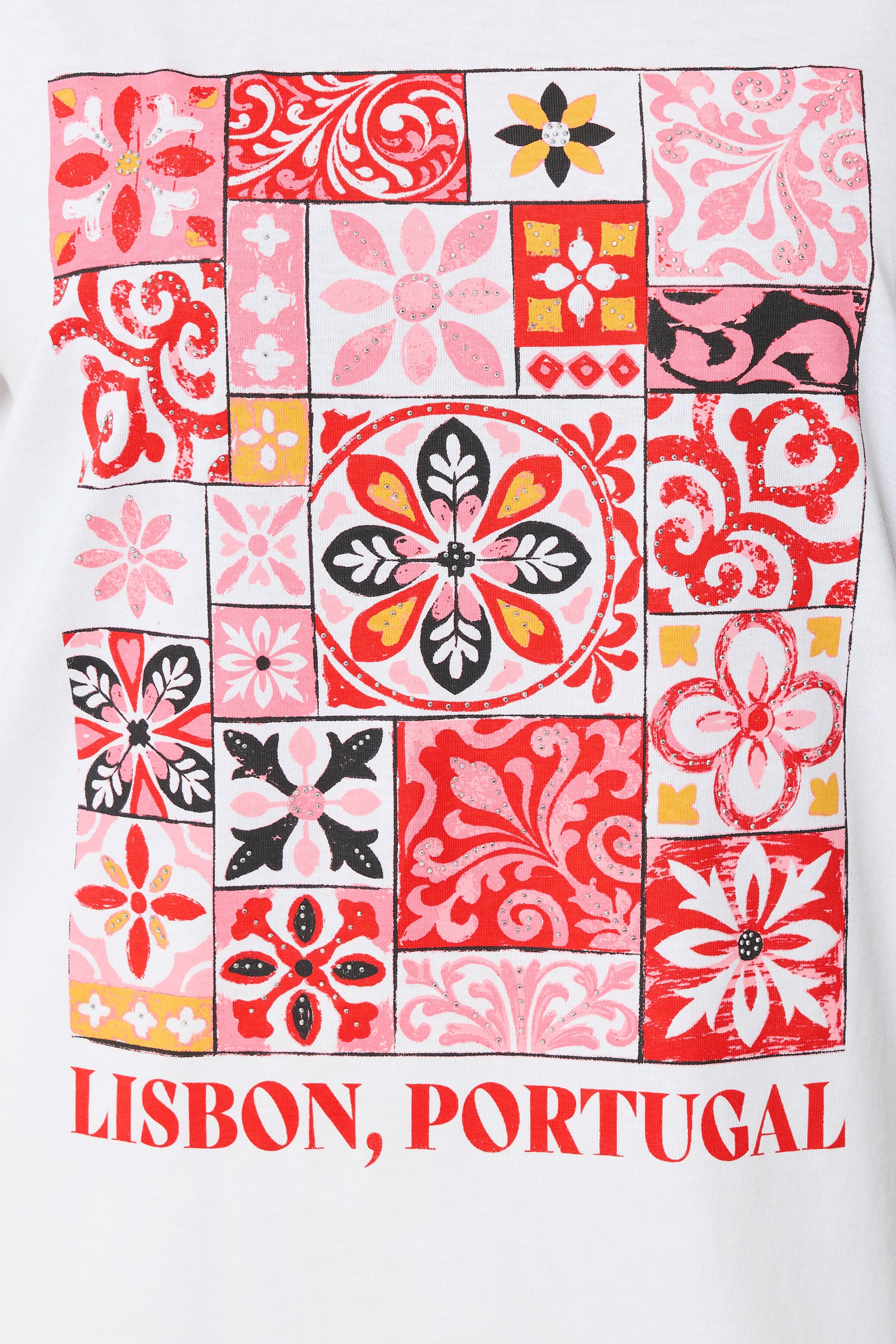 YOURS Plus Size White & Pink 'Lisbon Portugal' Graphic T-Shirt | Yours Clothing 4