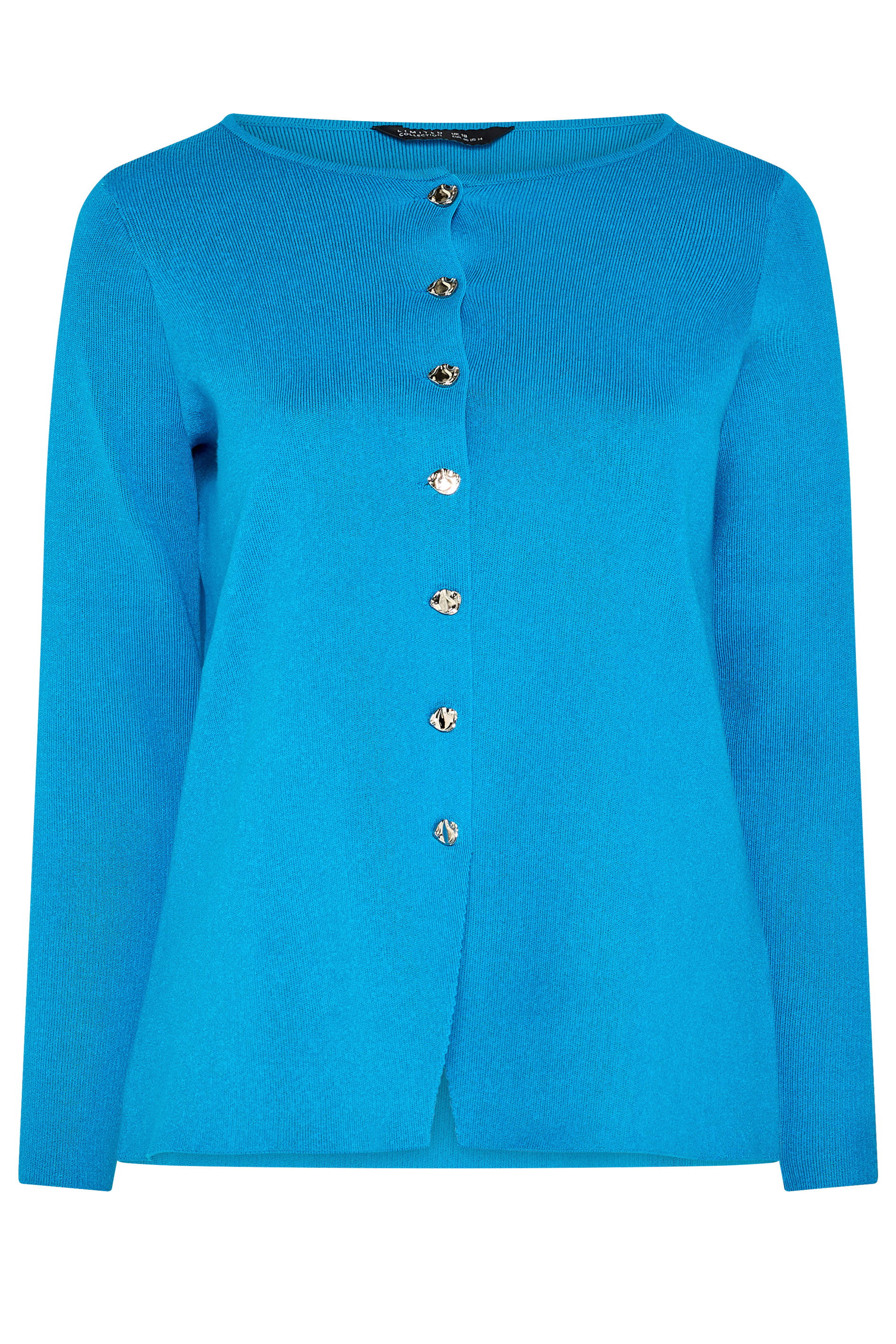 LIMITED COLLECTION Plus Size Cobalt Blue Compacted Knit Cardigan | Yours Clothing 6