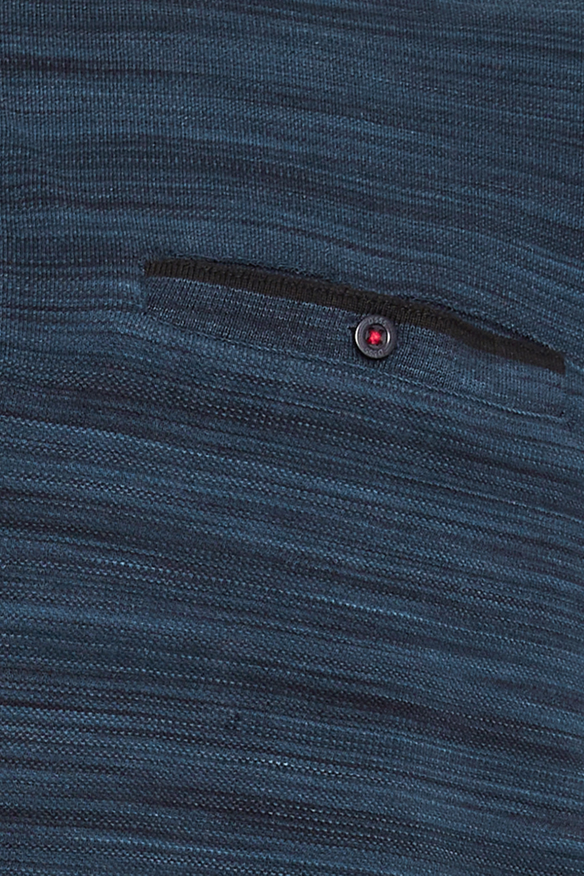 D555 Big & Tall Navy Blue Pique Pocket Polo Shirt | BadRhino 2