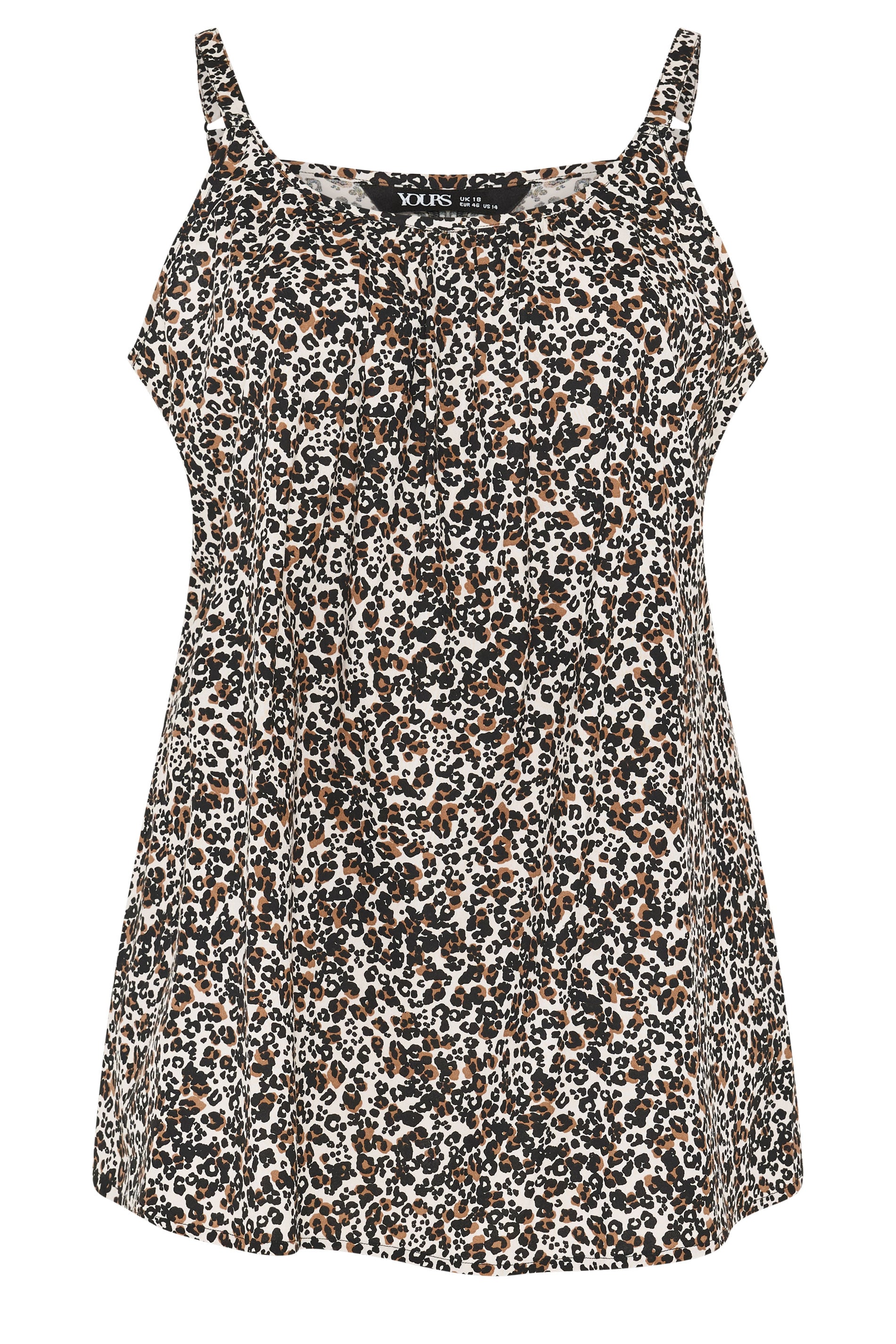 YOURS Plus Size Brown Leopard Print Vest Top \ Yours Clothing 5