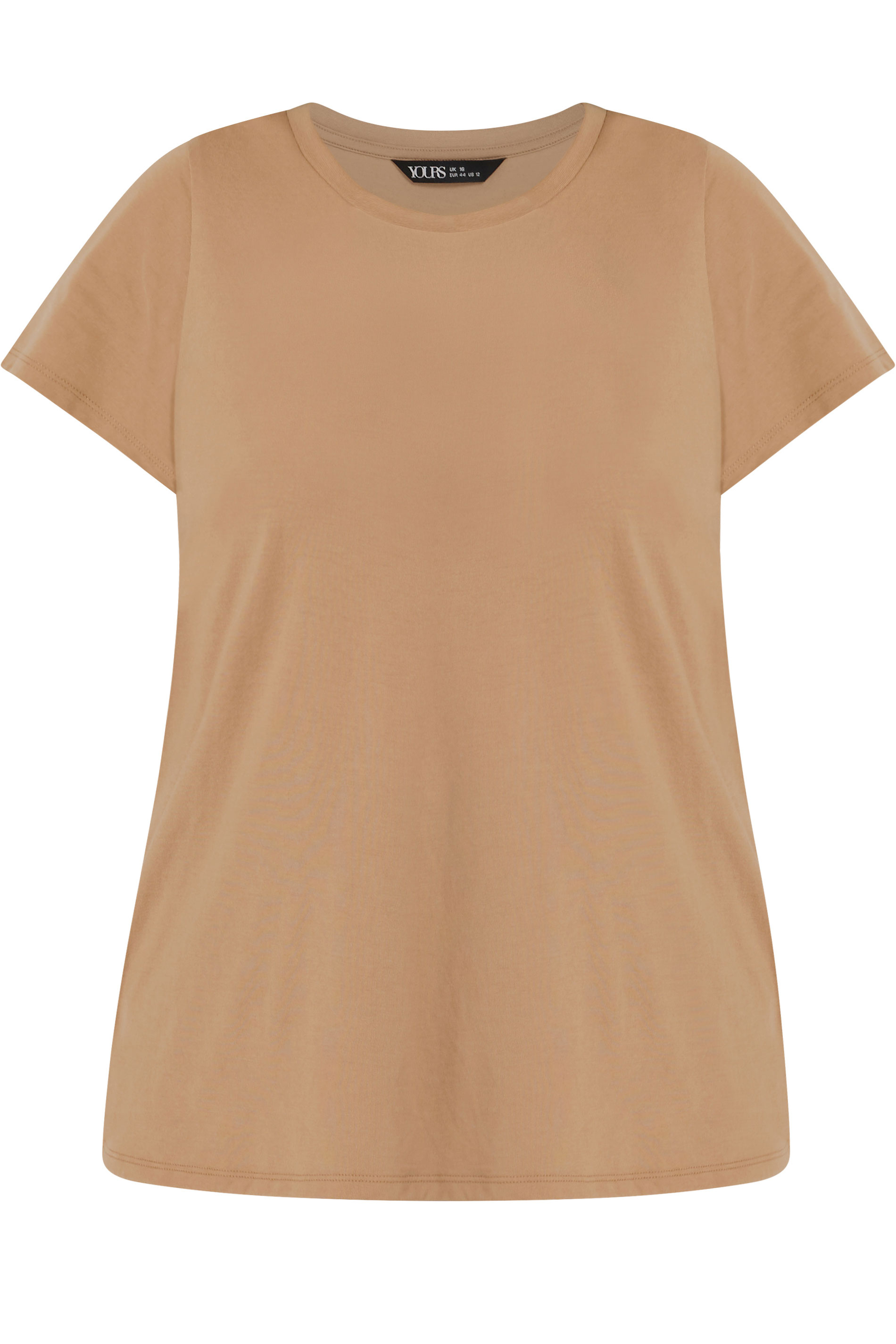 YOURS Plus Size Natural Brown Core Basic T-Shirt | Yours Clothing 5