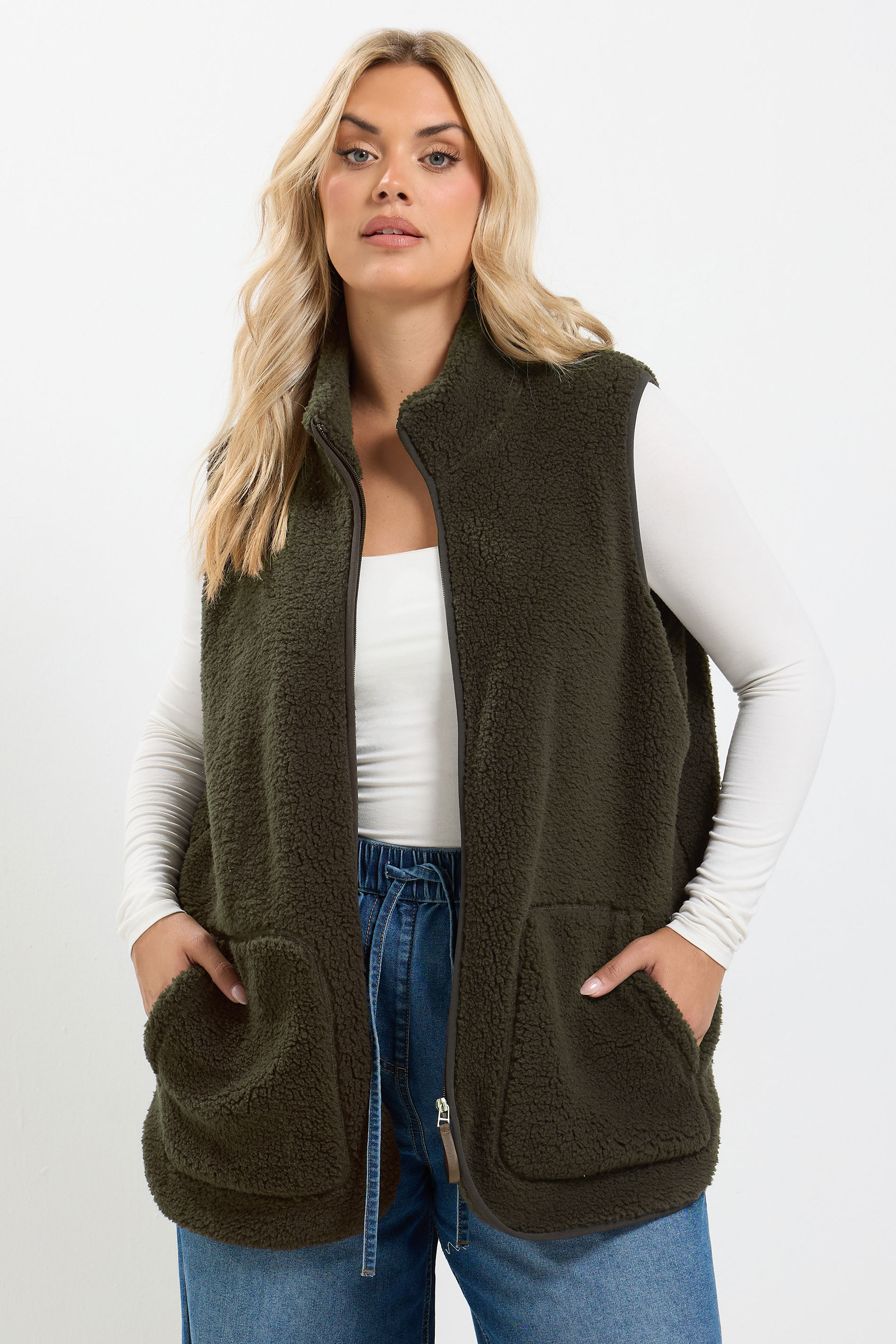 Yours Bruine Borgfleece Bodywarmer Size 42