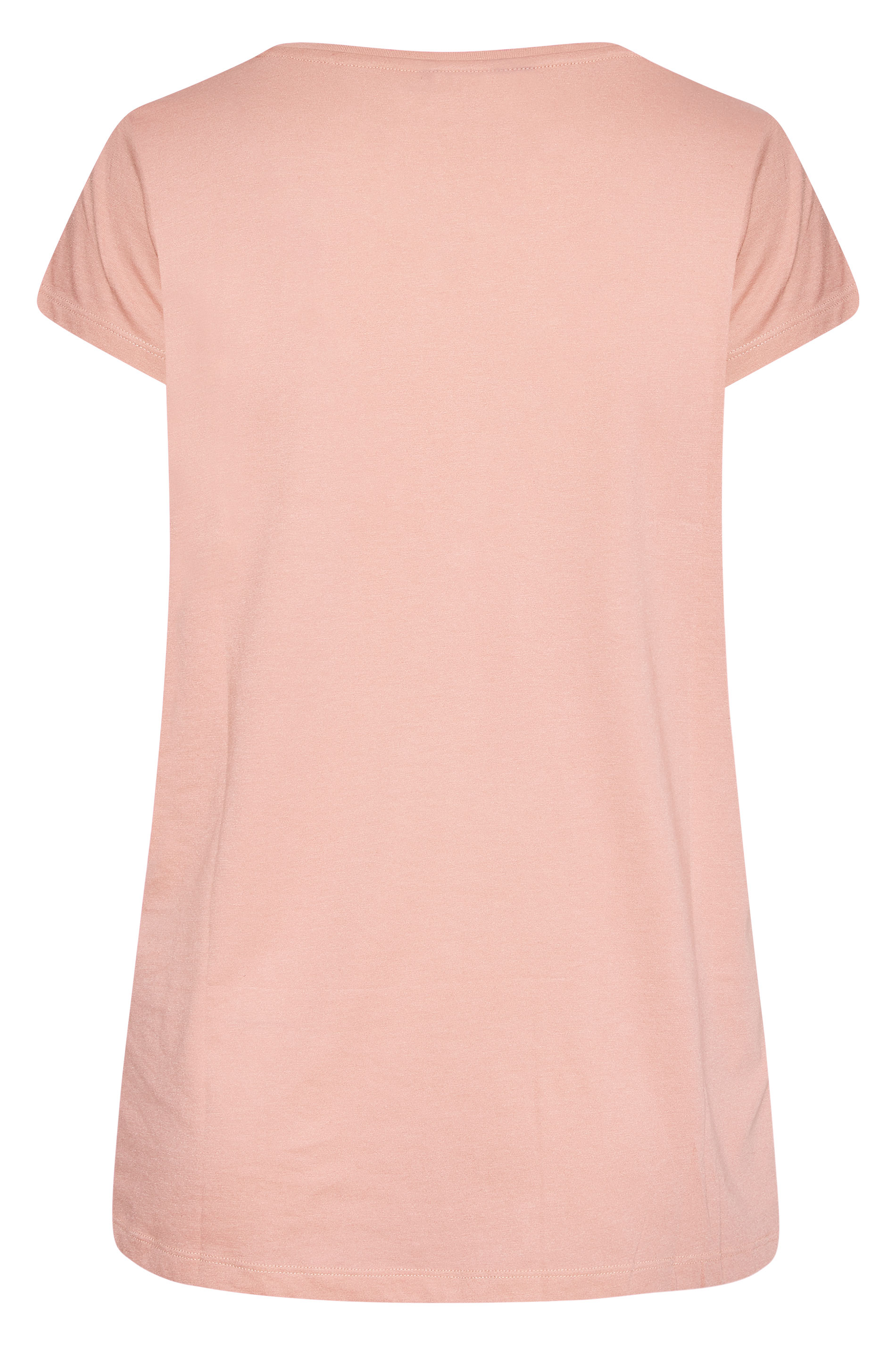 Grande taille  Tops Grande taille  T-Shirts Basiques & Débardeurs | T-Shirt Rose Poudré en Jersey - ZU71883