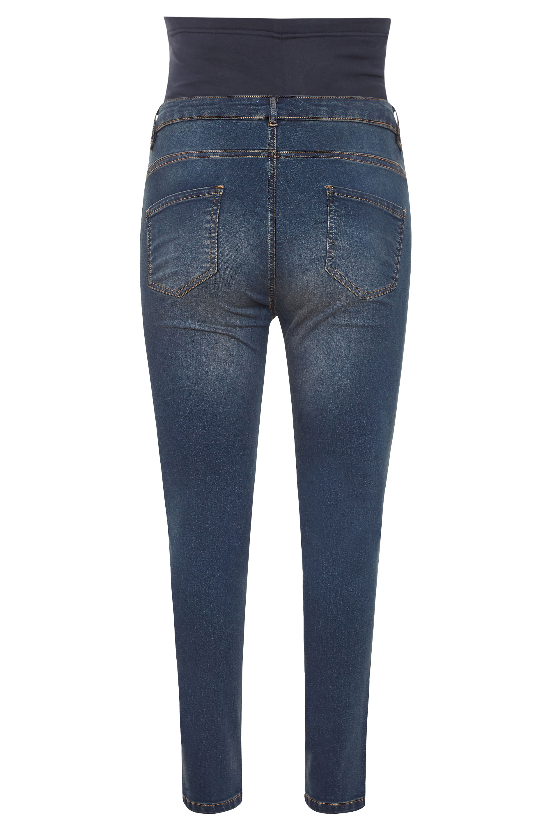 BUMP IT UP MATERNITY Blue Skinny Jeans | Yours Clothing