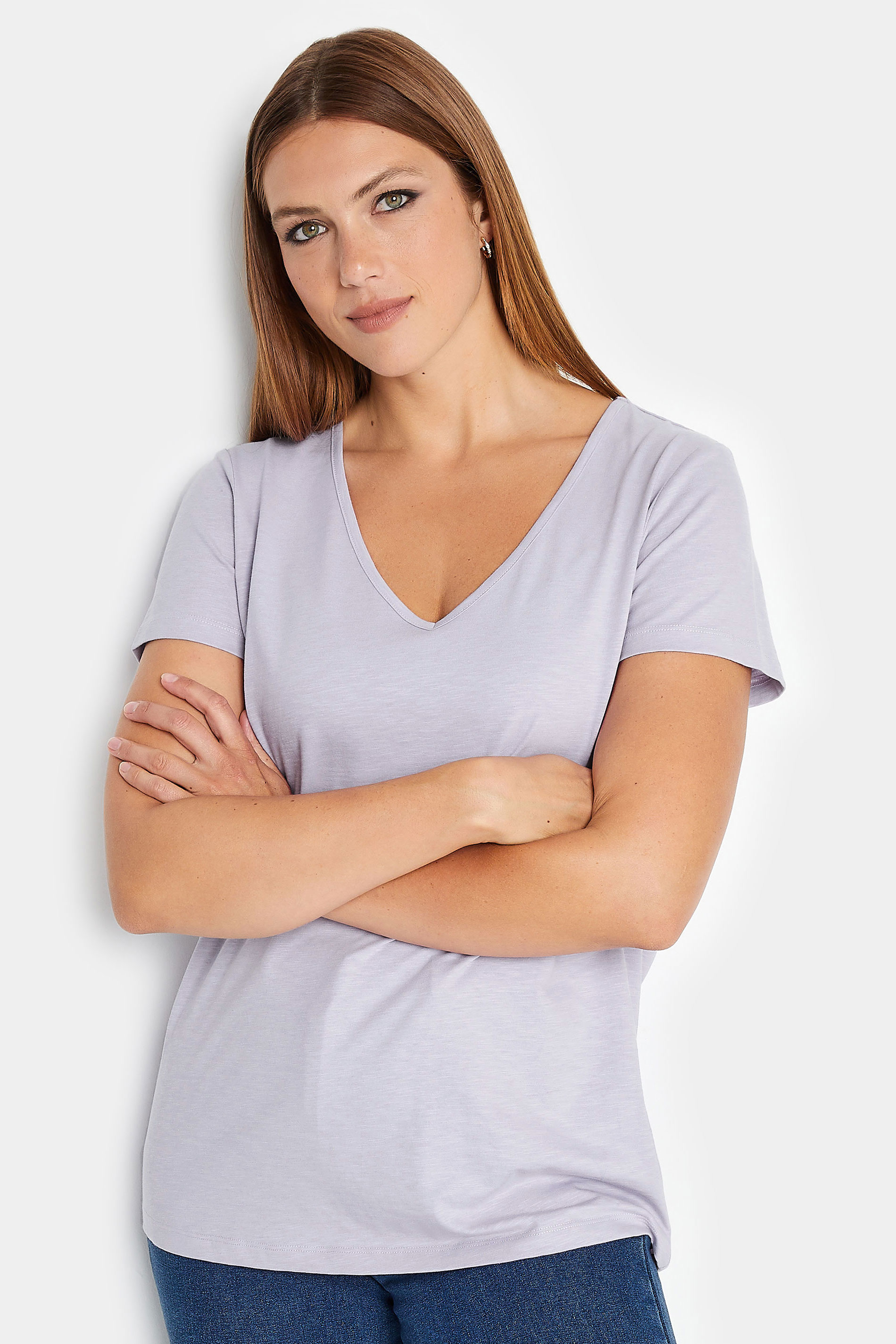 LTS Tall Lilac Purple Short Sleeve T-Shirt | Long Tall Sally  1