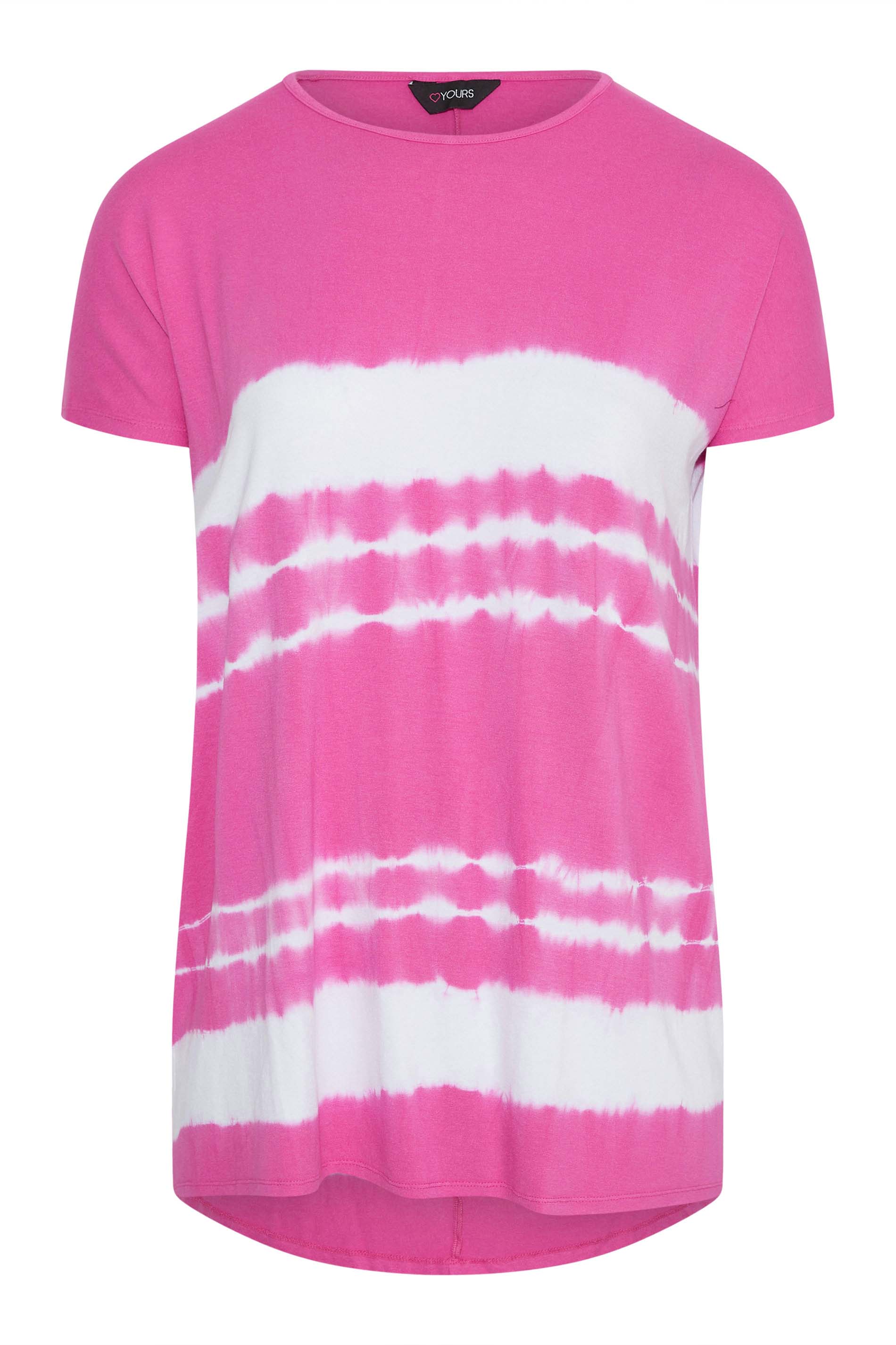 Grande taille  Tops Grande taille  T-Shirts | T-Shirt Rose Tie & Dye en Jersey - IO49169