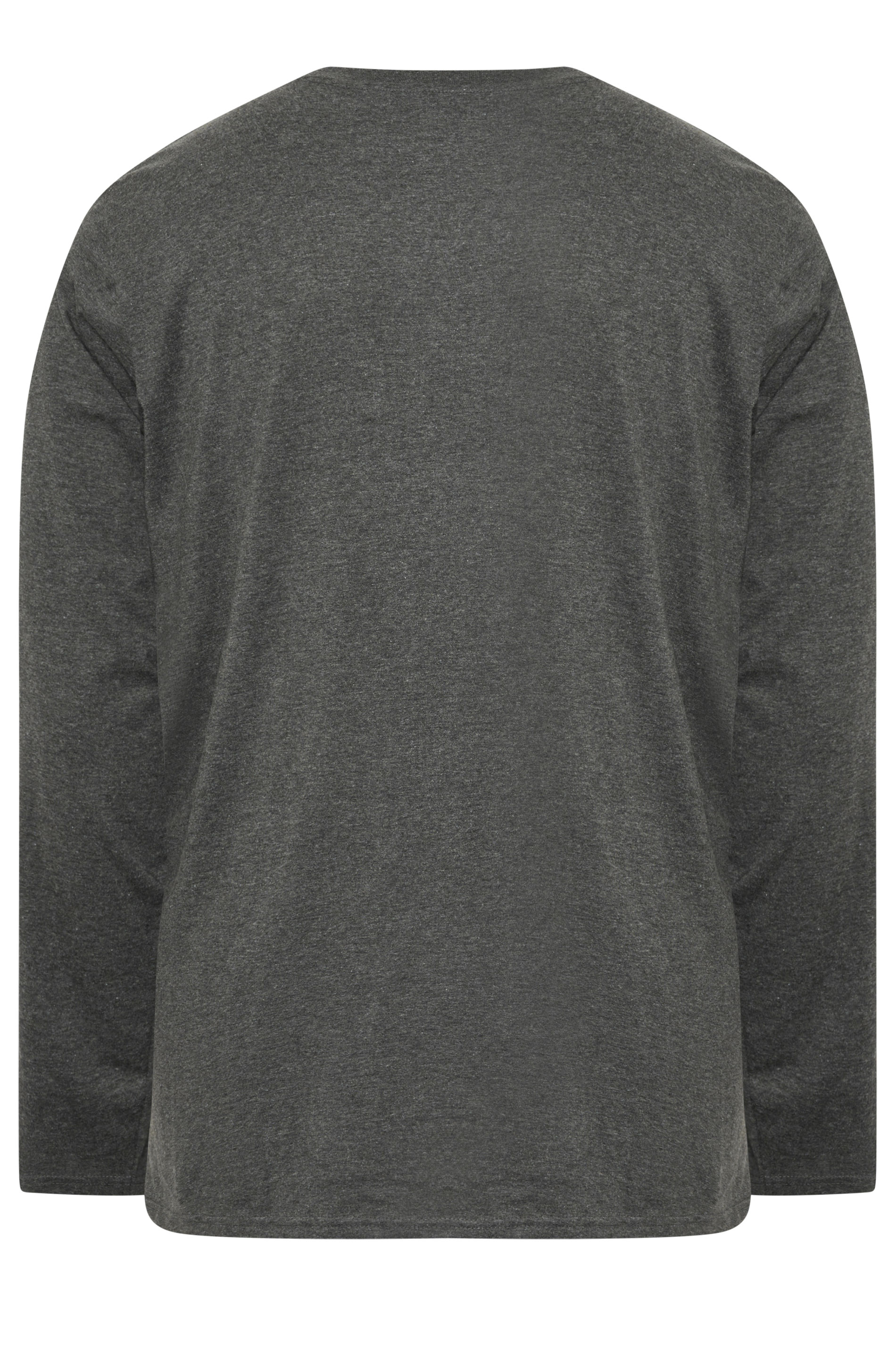 BadRhino Big & Tall Charcoal Grey Extra Long Long Sleeve T-Shirt | BadRhino 2