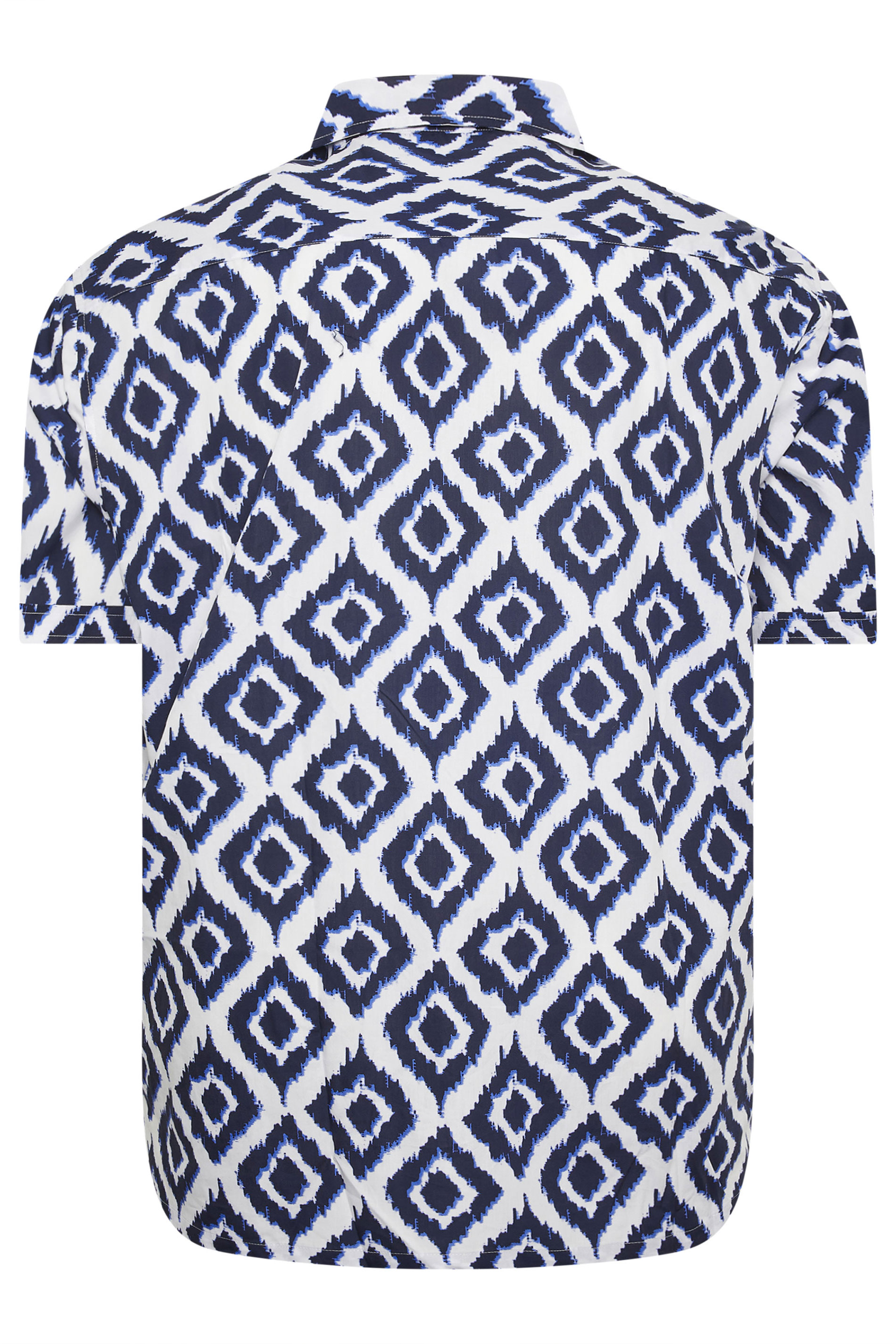 KAM Big & Tall Navy Blue Hawaiian Print Shirt | BadRhino 4