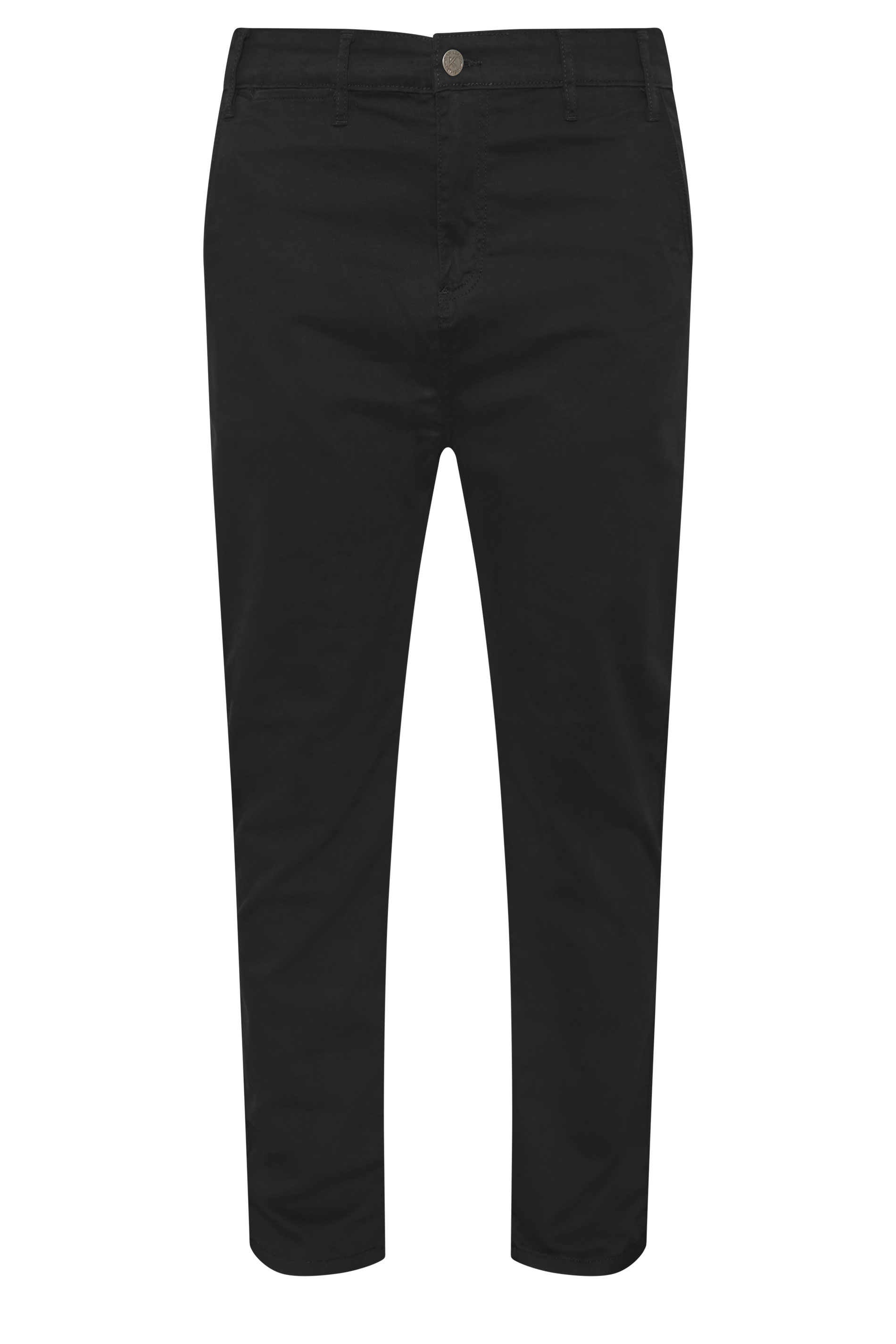 KAM Big & Tall Black Chino Trousers | BadRhino 2