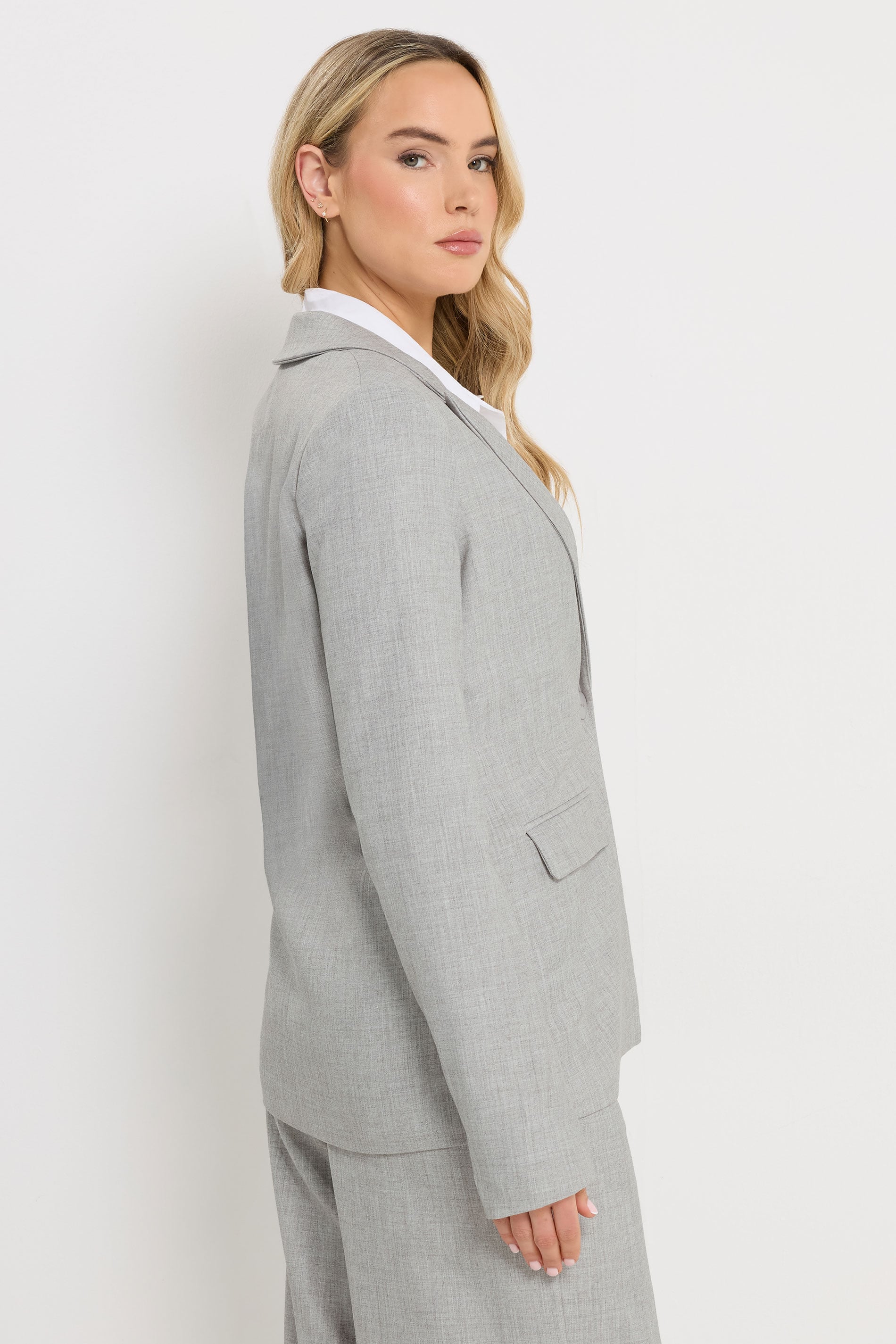 LTS Tall Women's Light Grey Tailored Blazer | Long Tall Sally 2