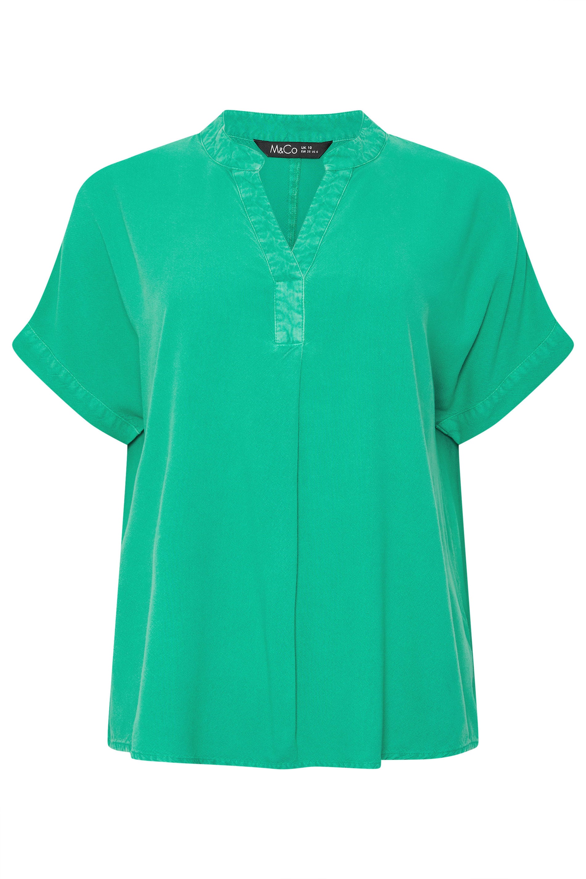 M&Co Green Notch Neck Blouse | M&Co 5