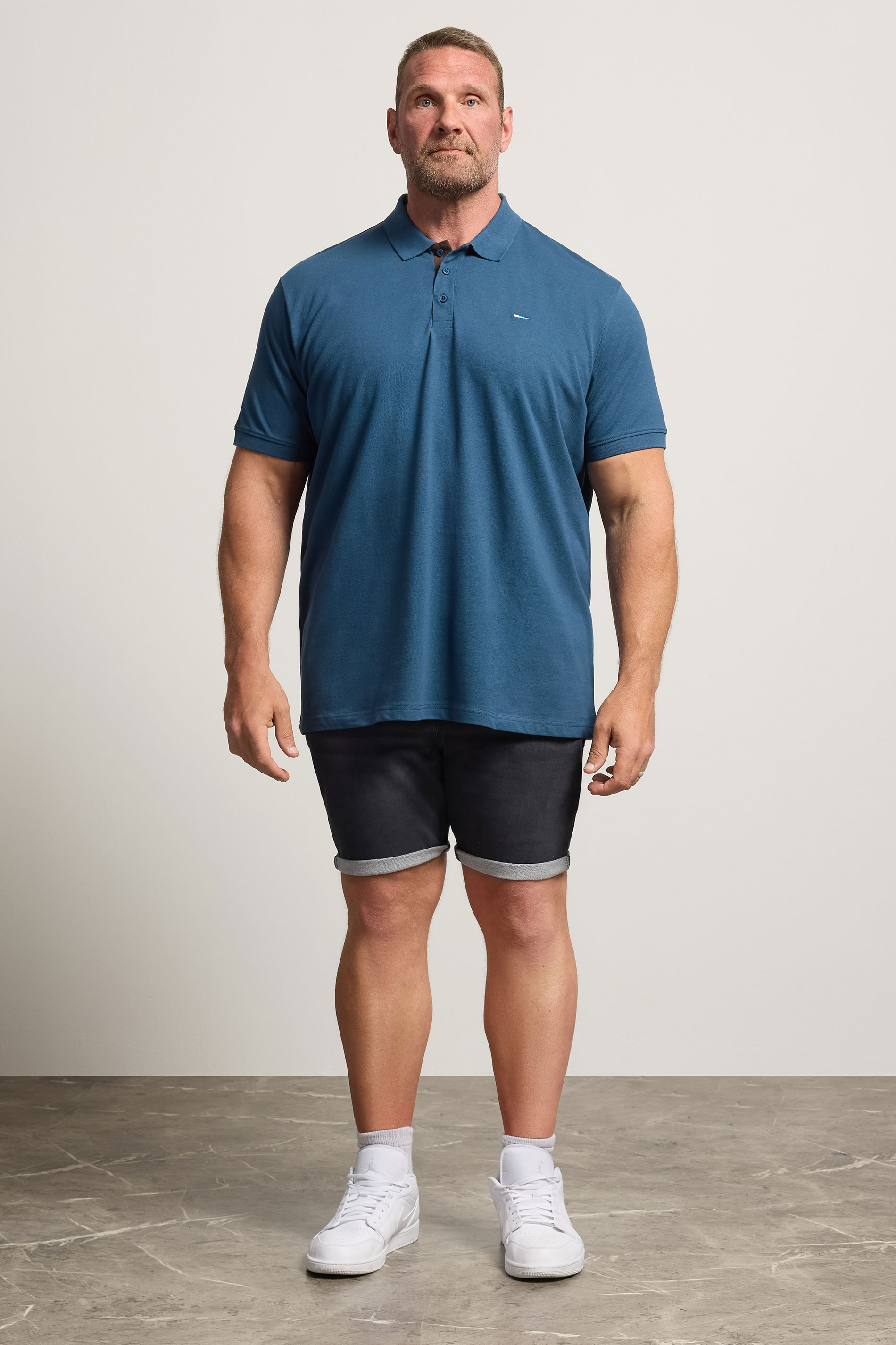 BadRhino Big & Tall Teal Blue Short Sleeve Polo Shirt | BadRhino 1