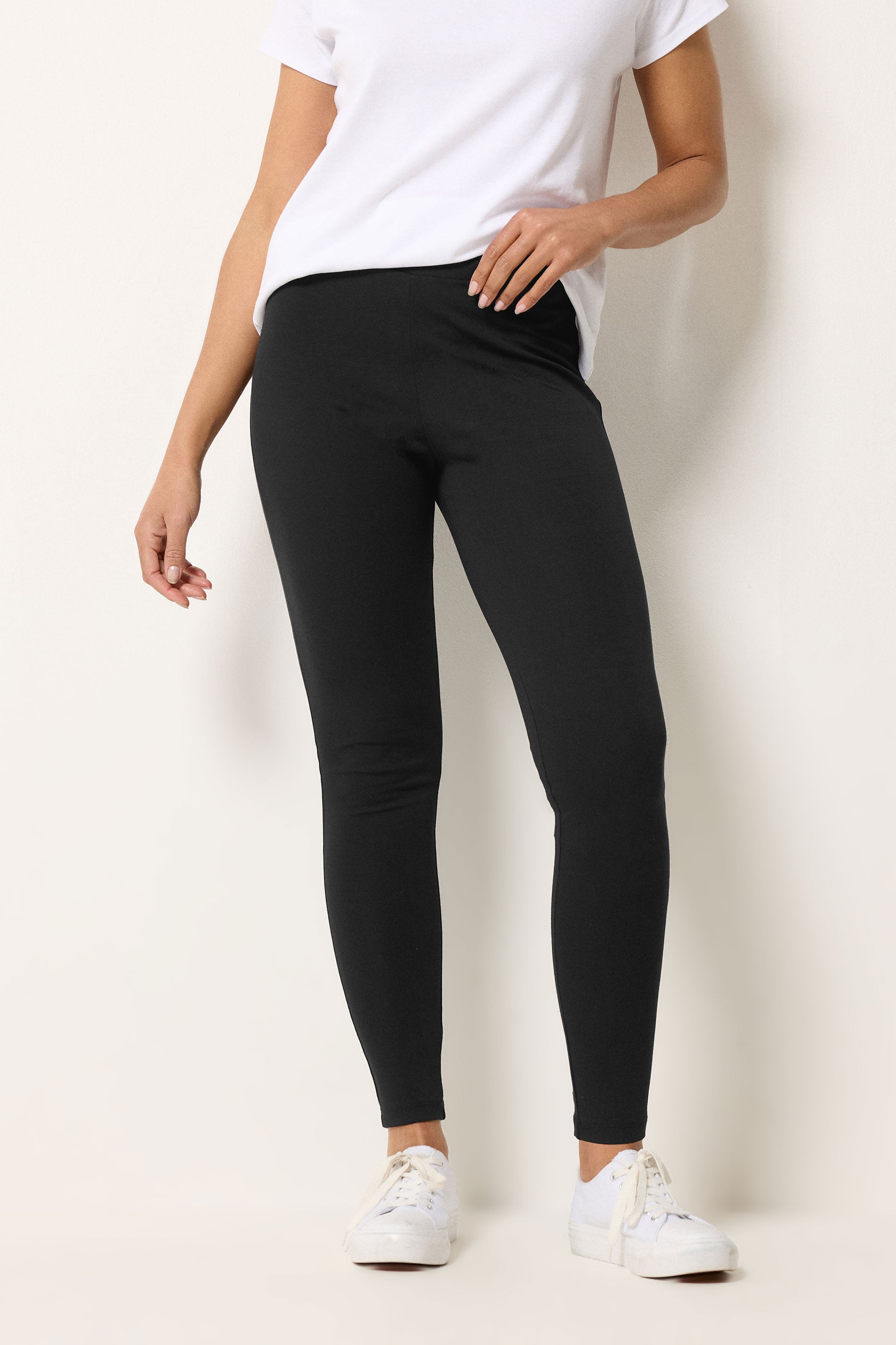 M&Co Black Ponte High Waisted Leggings | M&Co 3