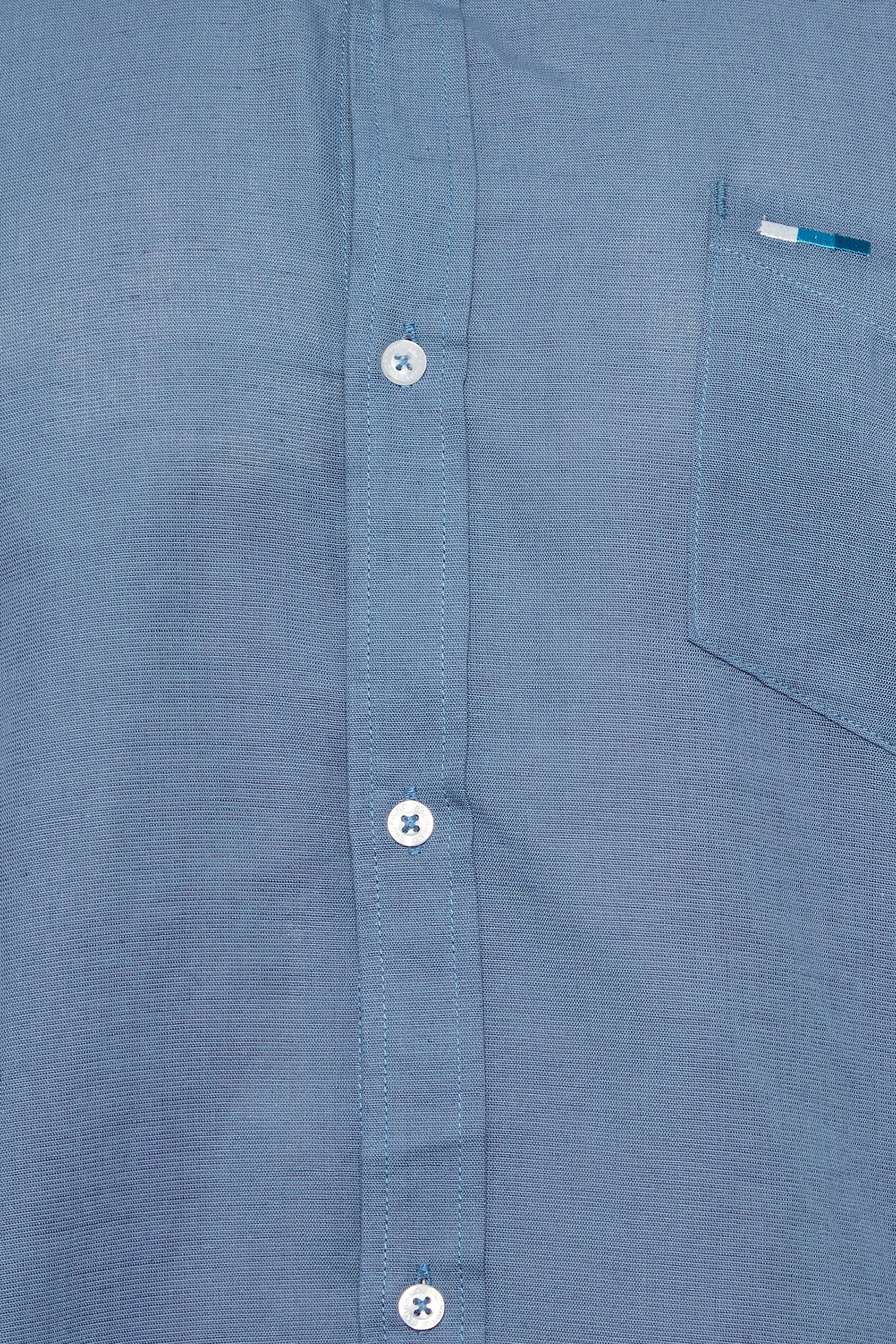 BadRhino Big & Tall Blue Linen Shirt | BadRhino 2