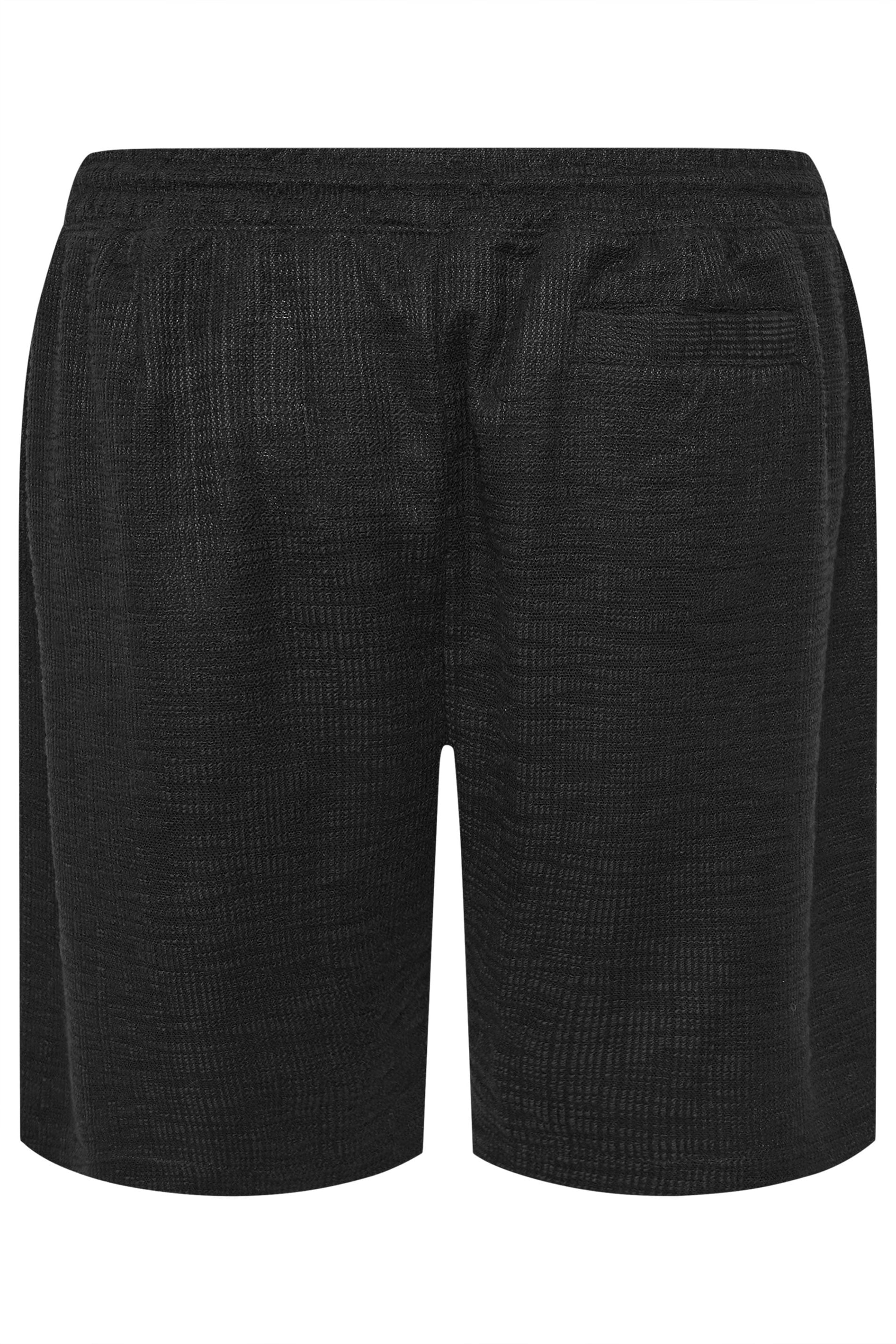 BadRhino Big & Tall Black Textured Shorts | BadRhino 7